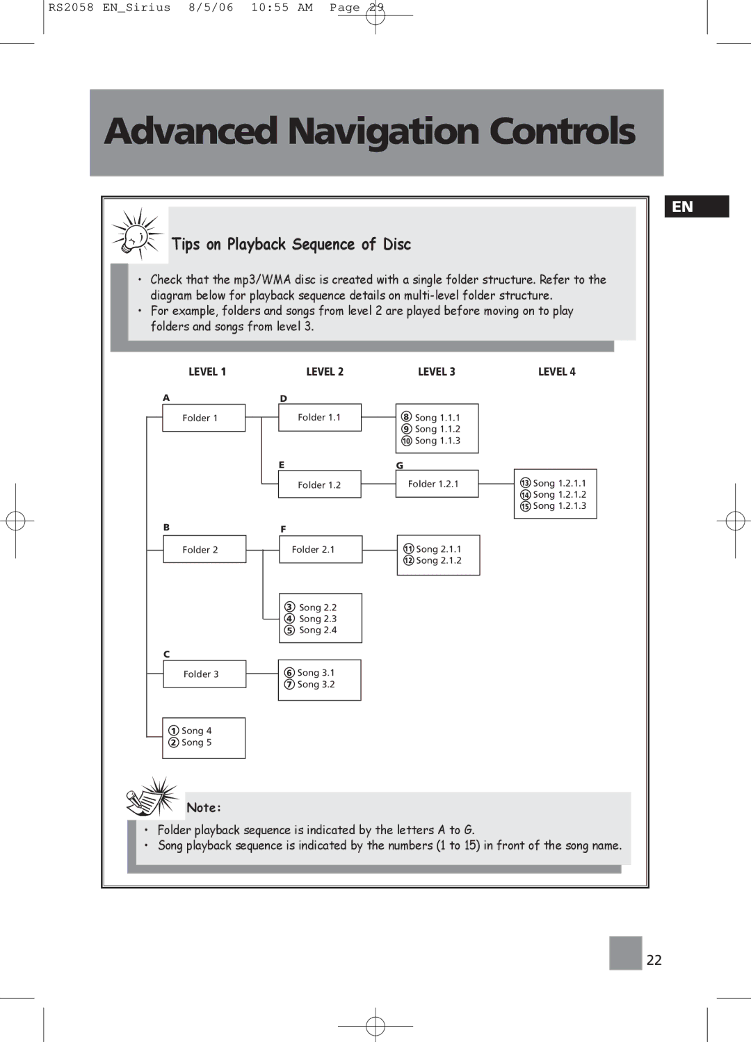 RCA RS2058 user manual Advanced Navigation Controls, Tips on Playback Sequence of Disc 