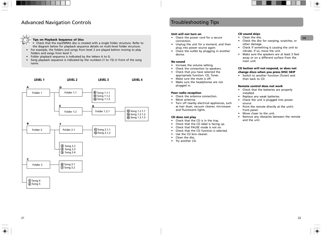 RCA RS2135i user manual Troubleshooting Tips 