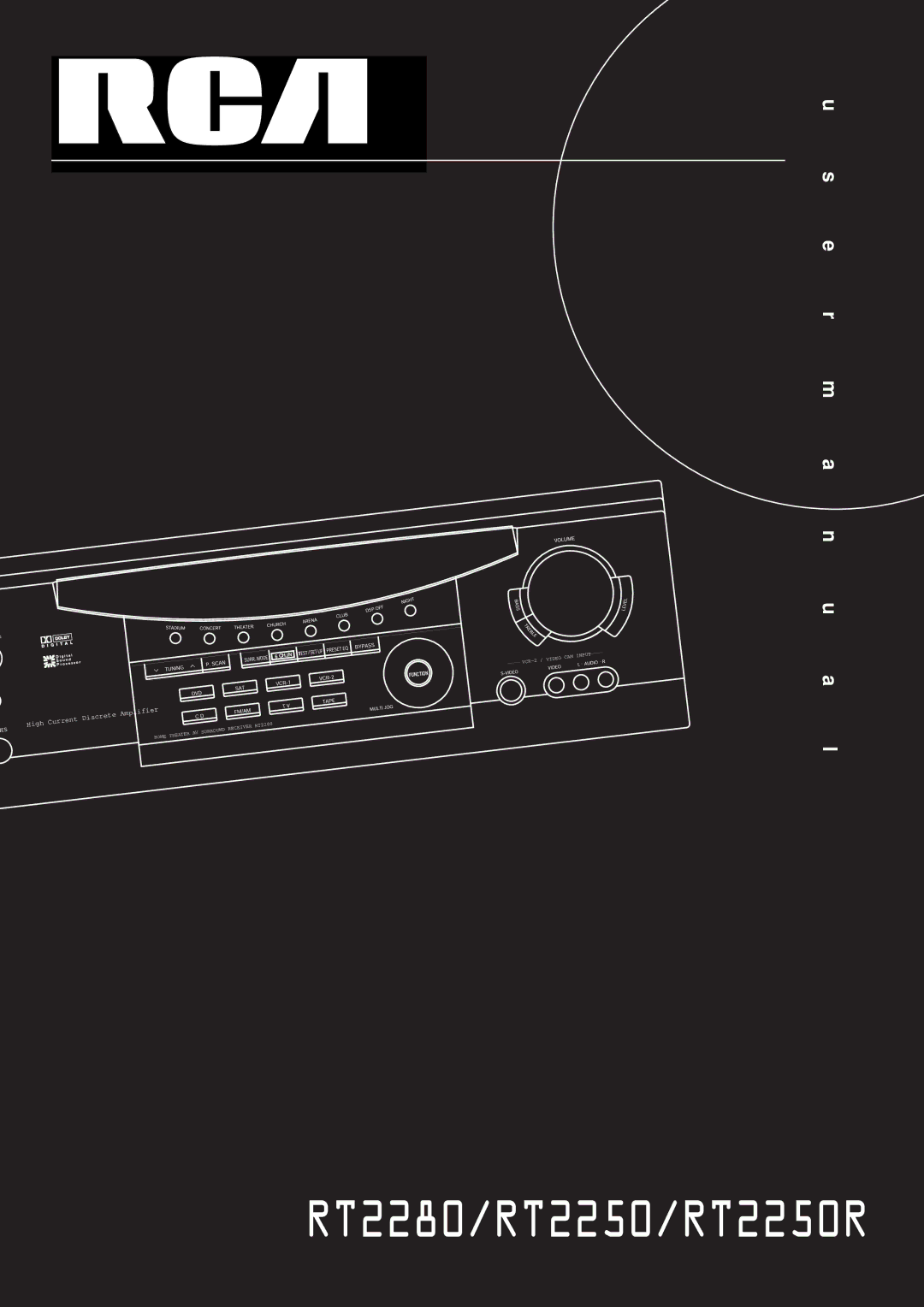 RCA user manual RT2280/RT2250/RT2250R 