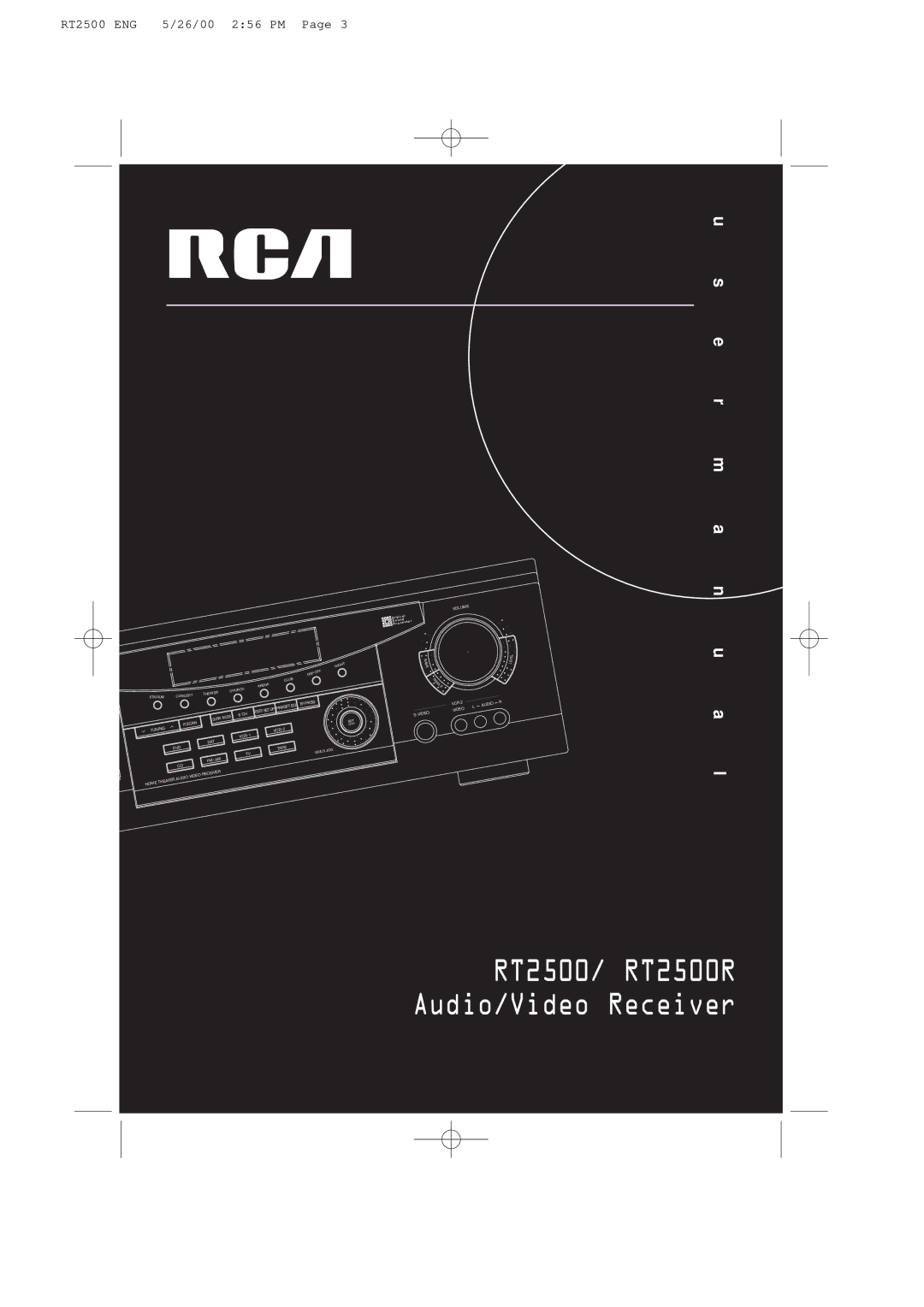 RCA user manual RT2500/ RT2500R Audio/Video Receiver 