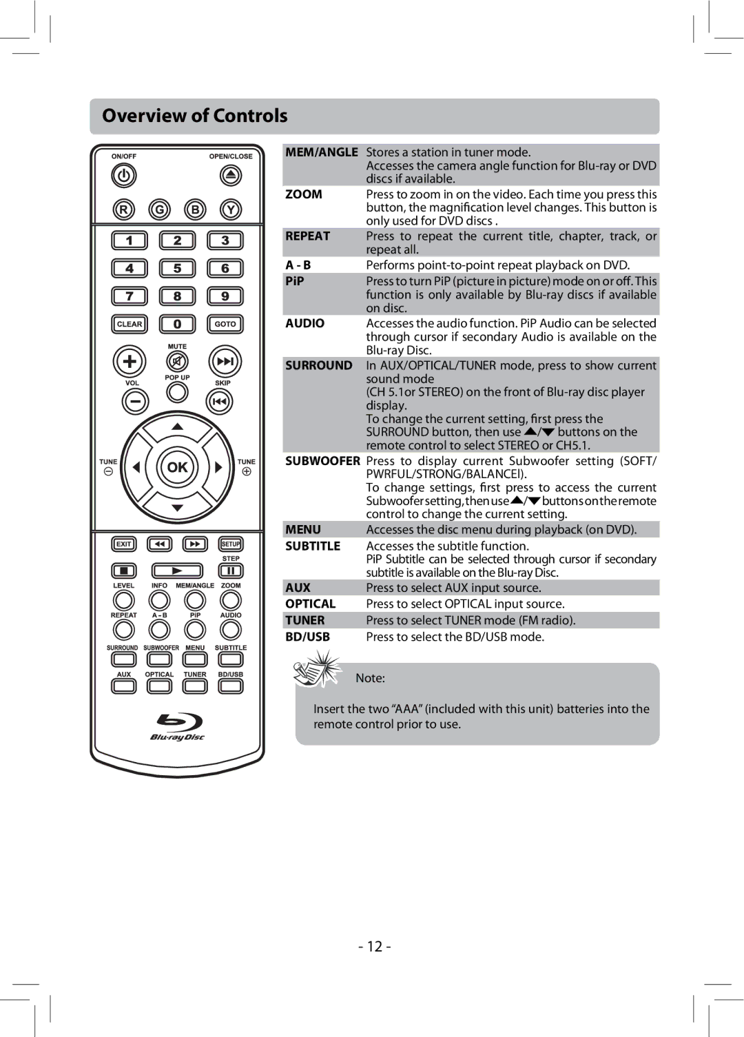 RCA RTB1013 user manual PiP 