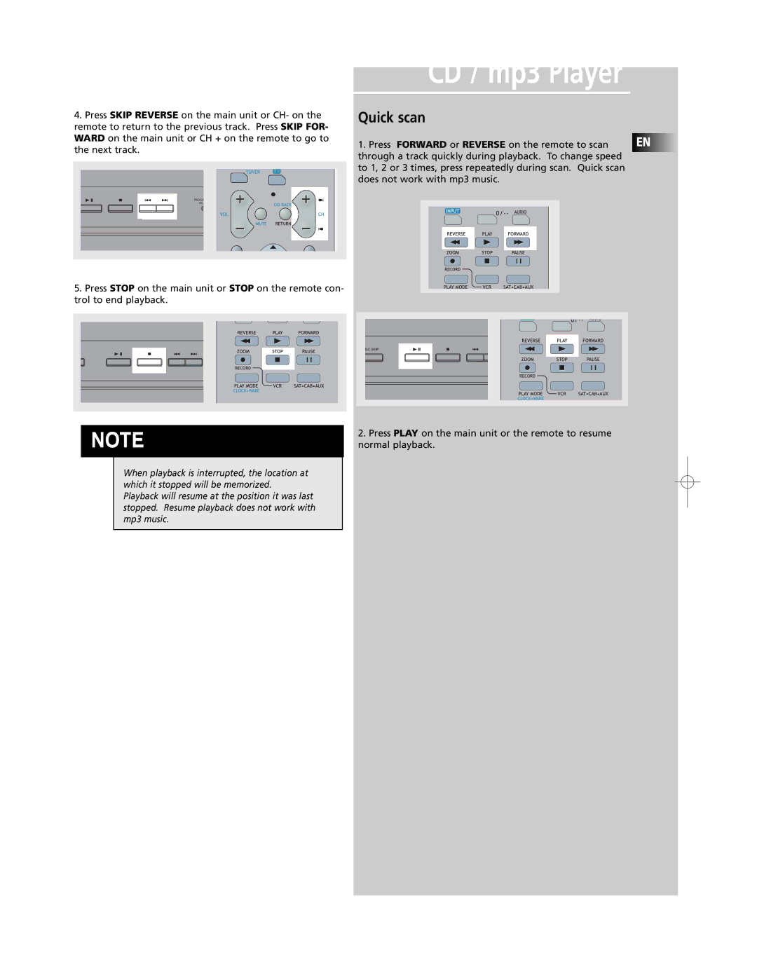 RCA RTD250 user manual CD / mp3 Player 