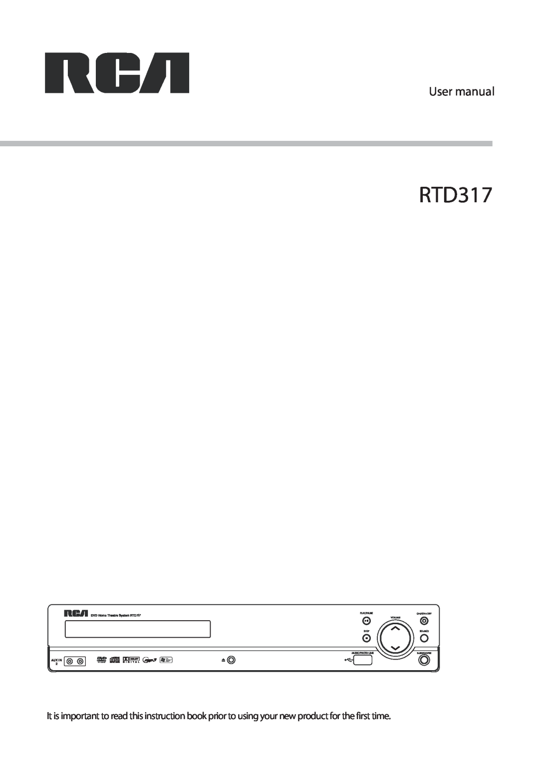 RCA RTD317 user manual Aux In 