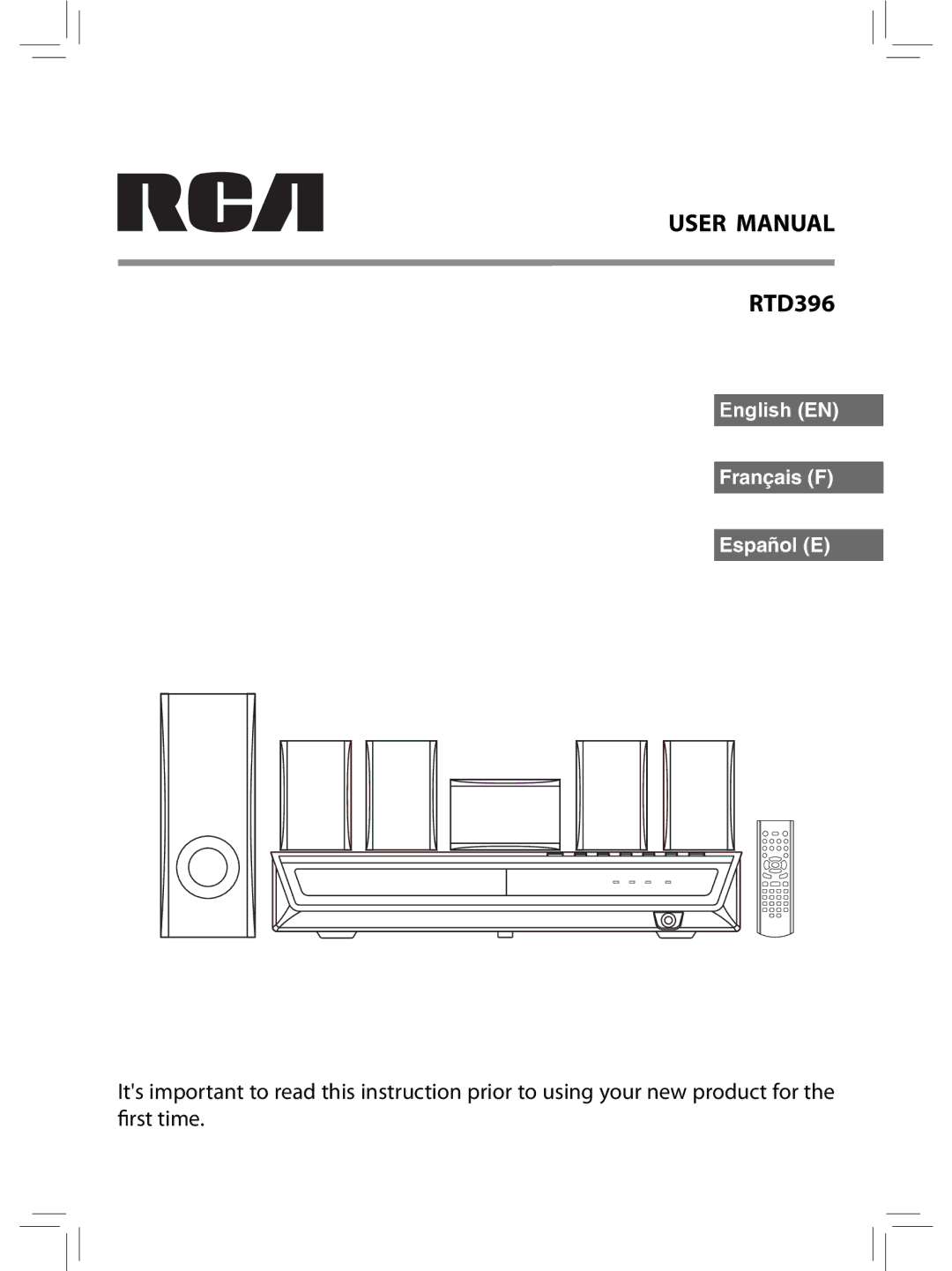 RCA RTD396 user manual 