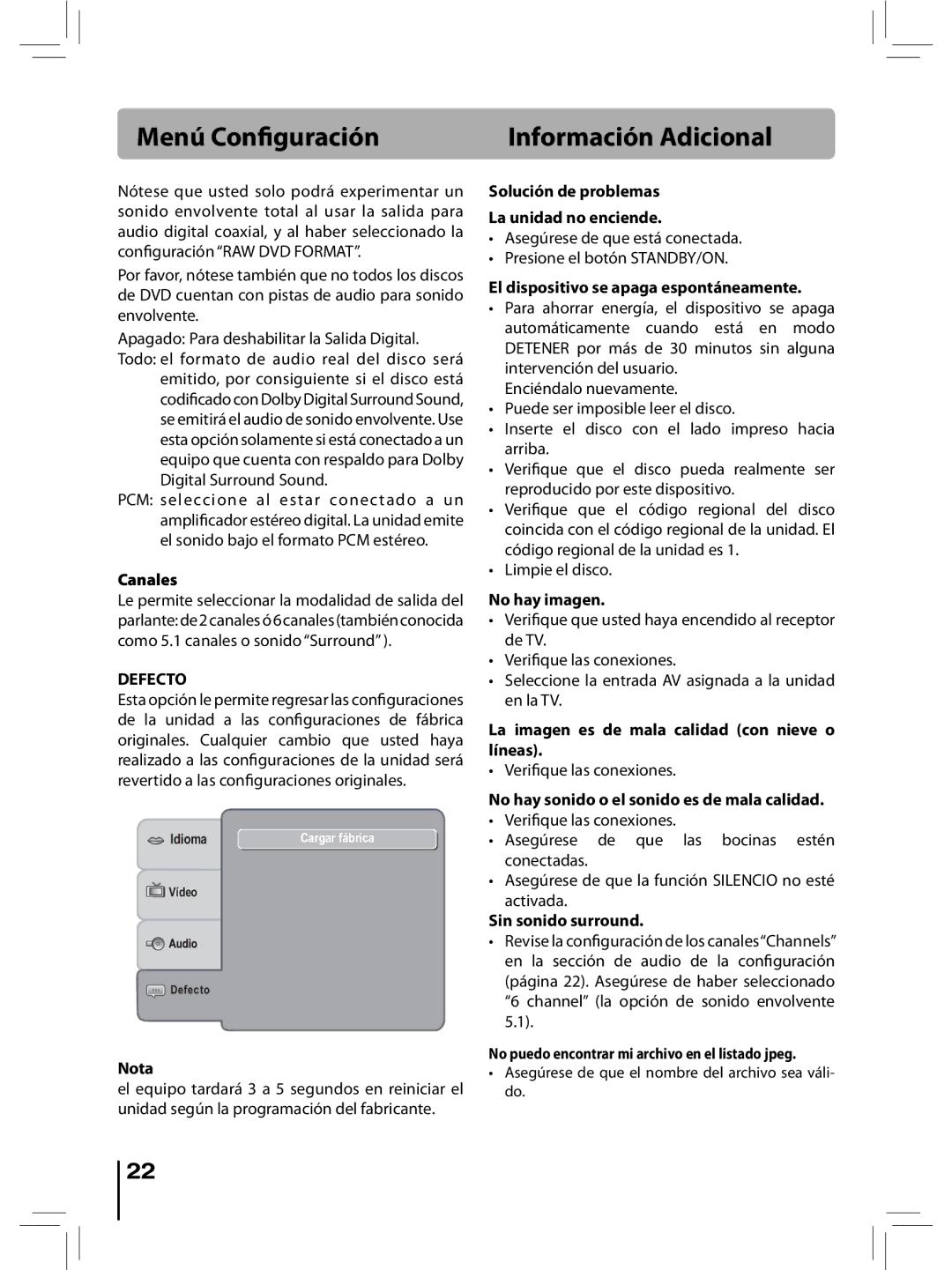 RCA RTD396 user manual Defecto 