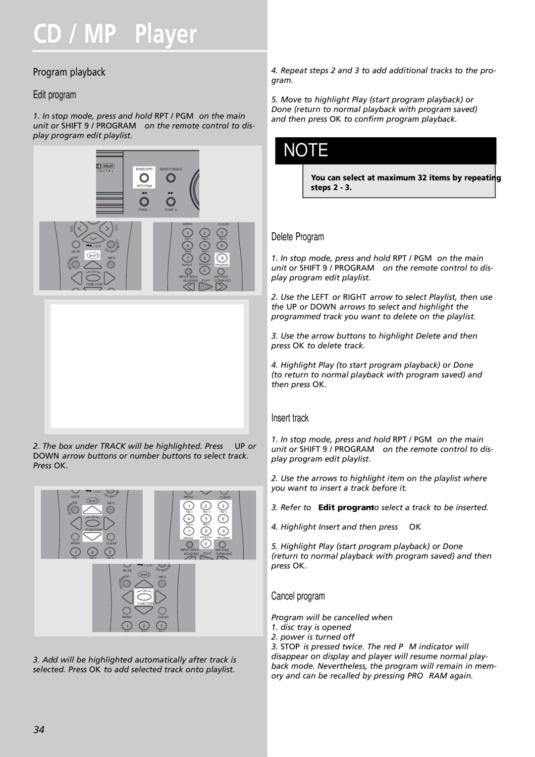 RCA RTDVD1 user manual Insert track, I T a L 