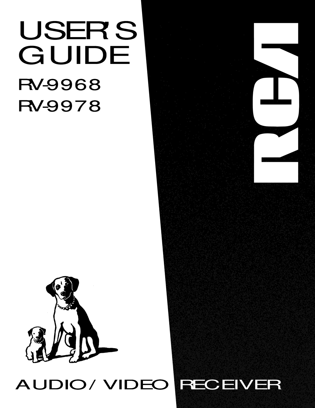 RCA manual Users Guide, RV-9968 RV-9978, Audio/Video Receiver 
