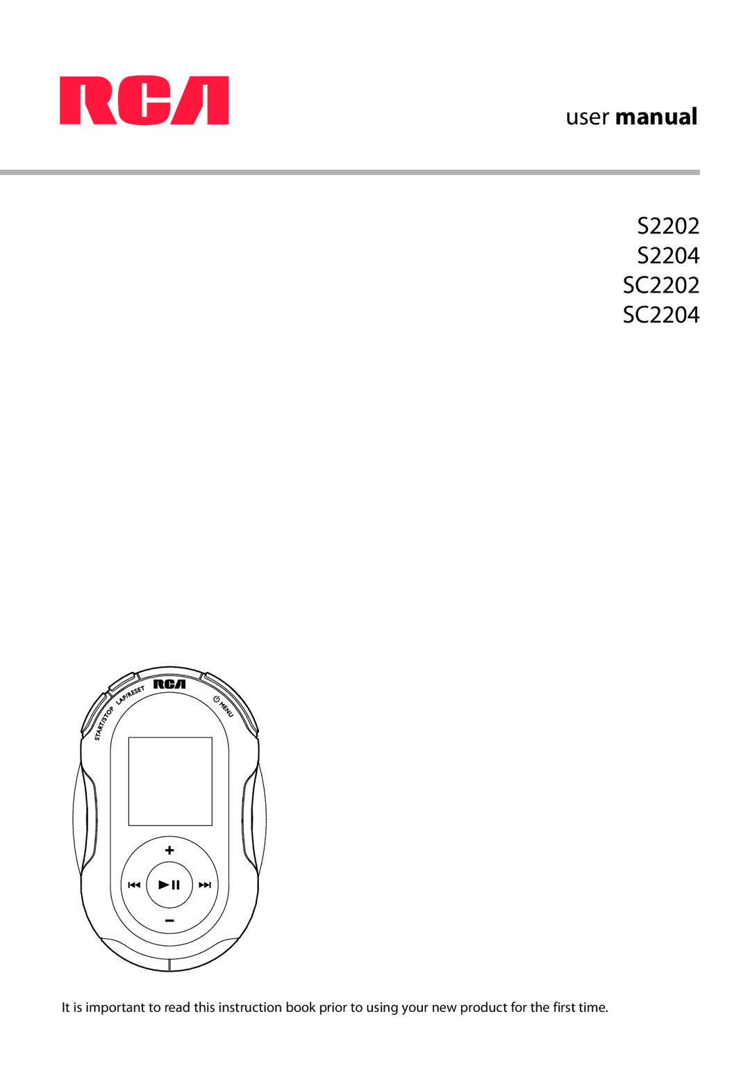 RCA user manual S2202 S2204 SC2202 SC2204 