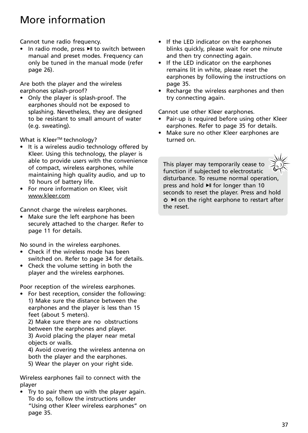 RCA S2501, S2502 user manual More information 