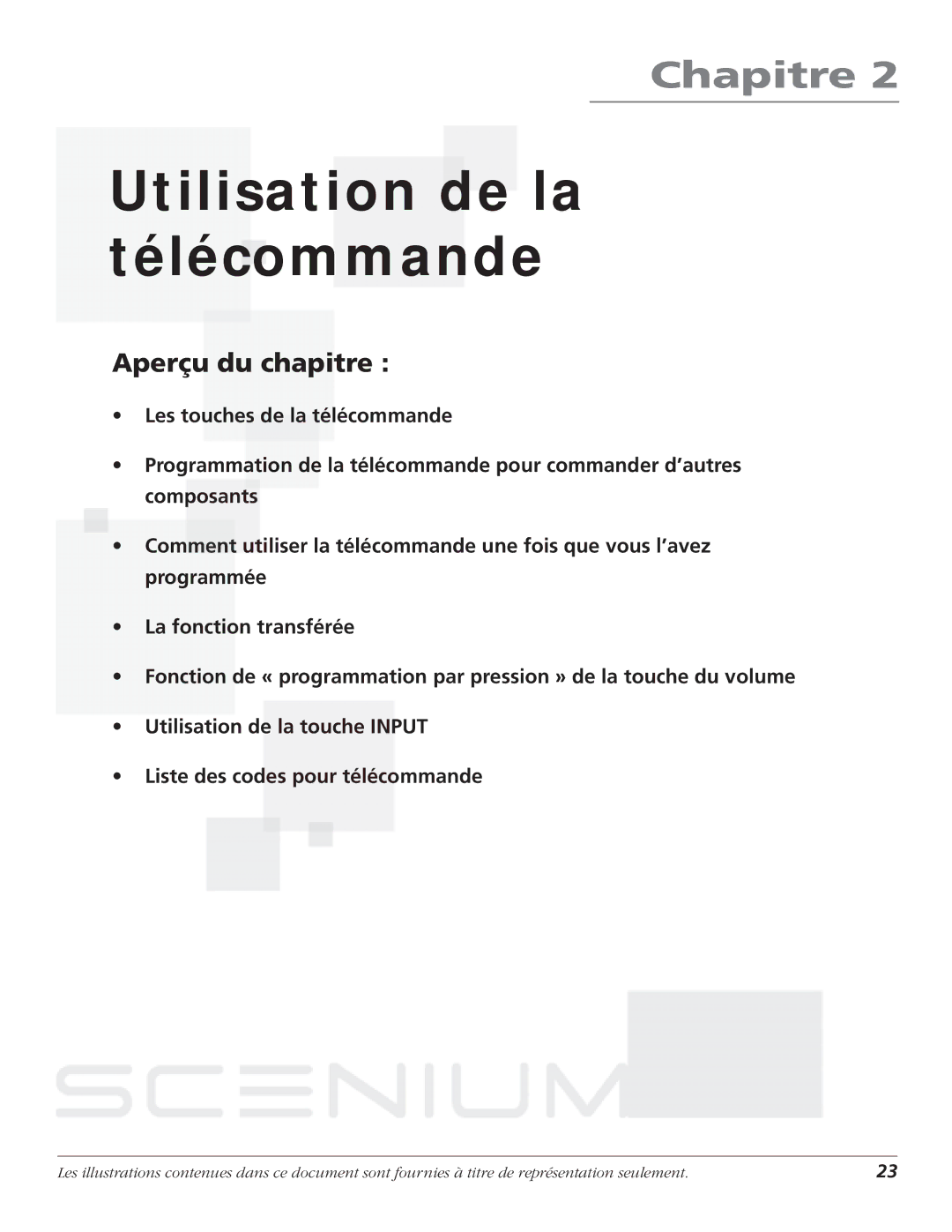 RCA S+4K manual Utilisation de la télécommande 