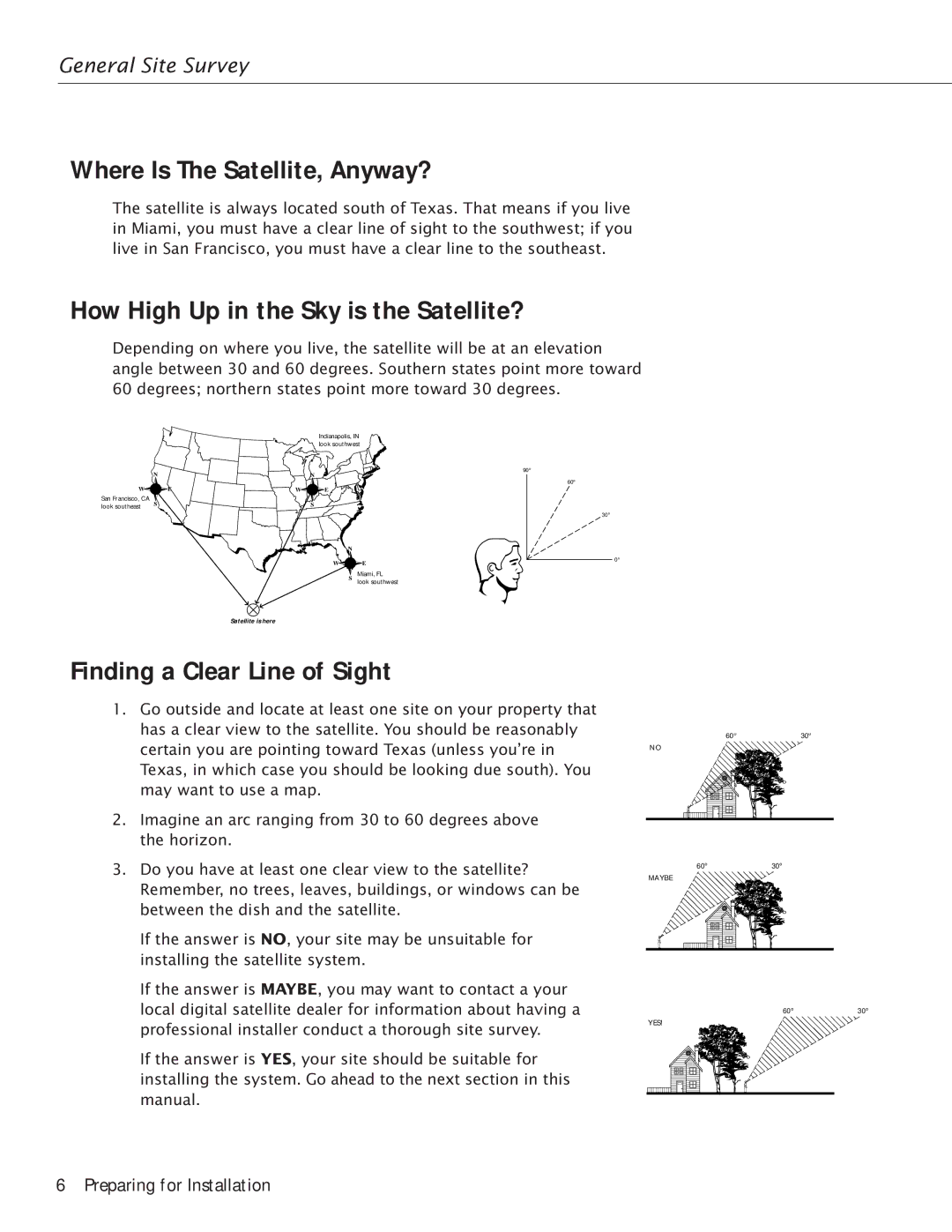 RCA Satellite TV Antenna manual Where Is The Satellite, Anyway?, How High Up in the Sky is the Satellite? 