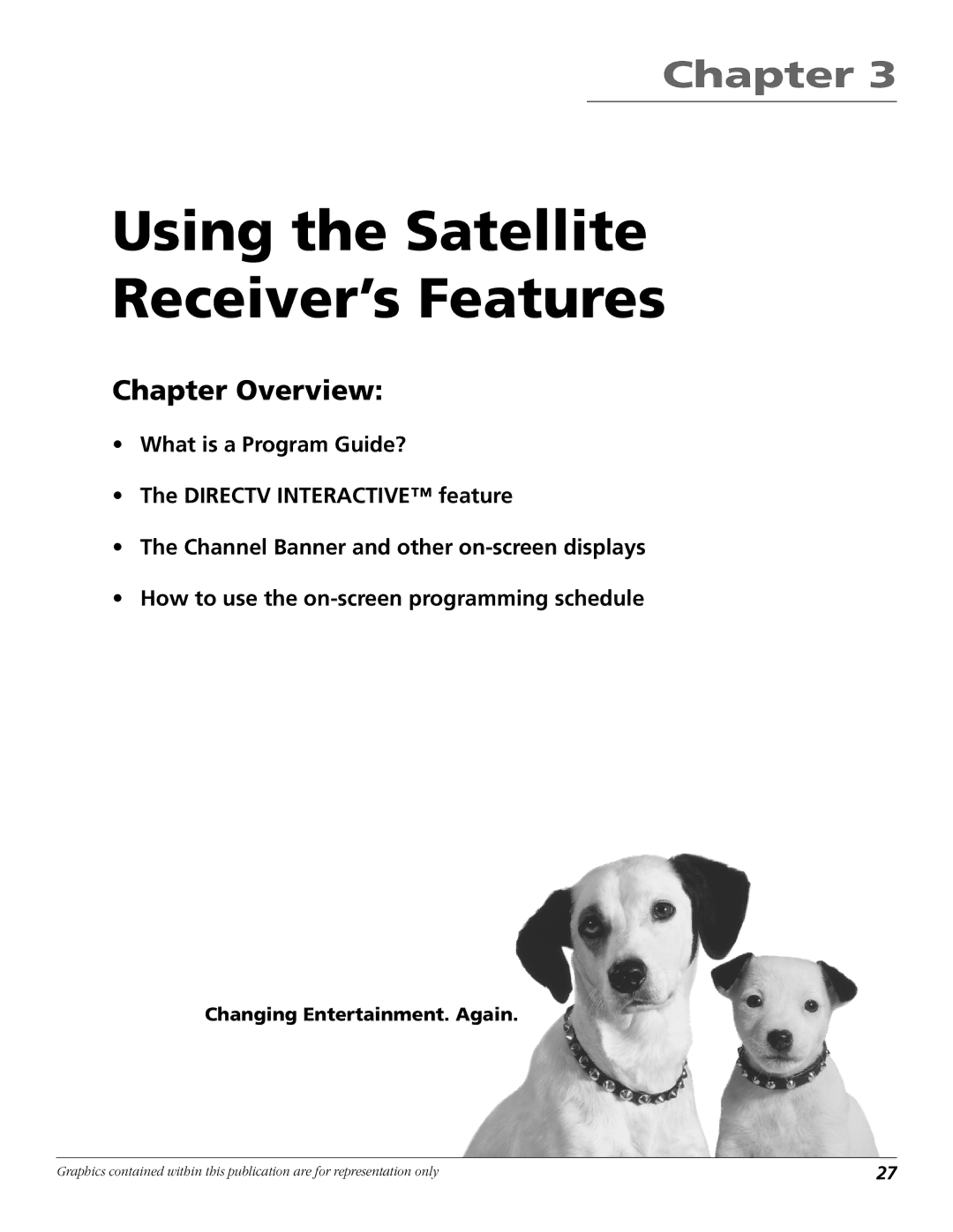 RCA Satellite TV System manual Using the Satellite Receiver’s Features 