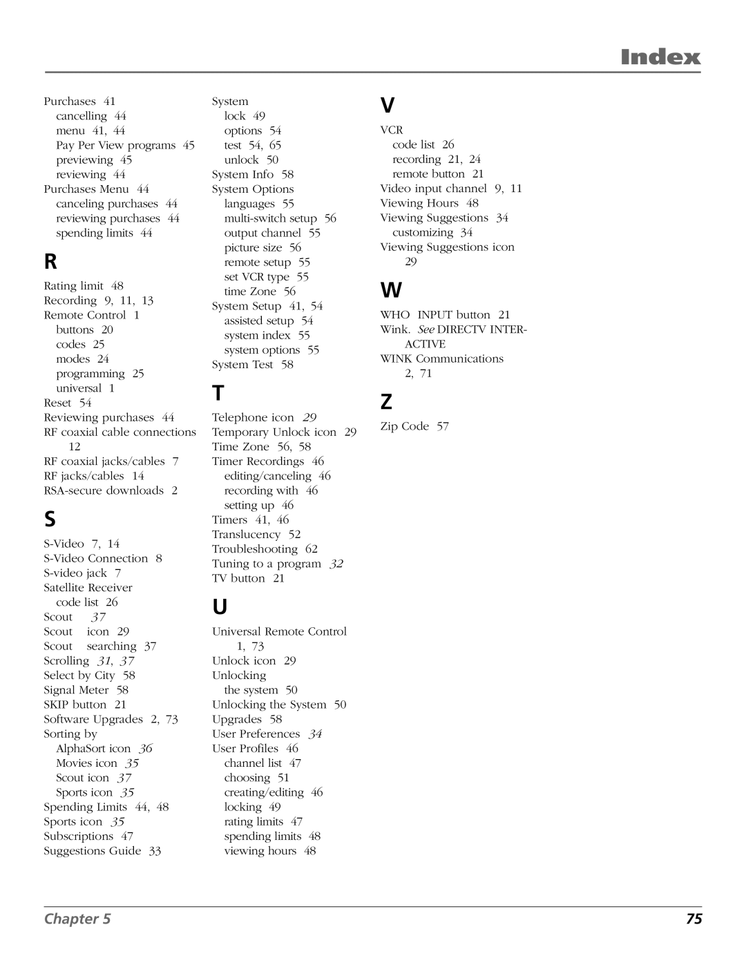 RCA Satellite TV System manual Vcr 