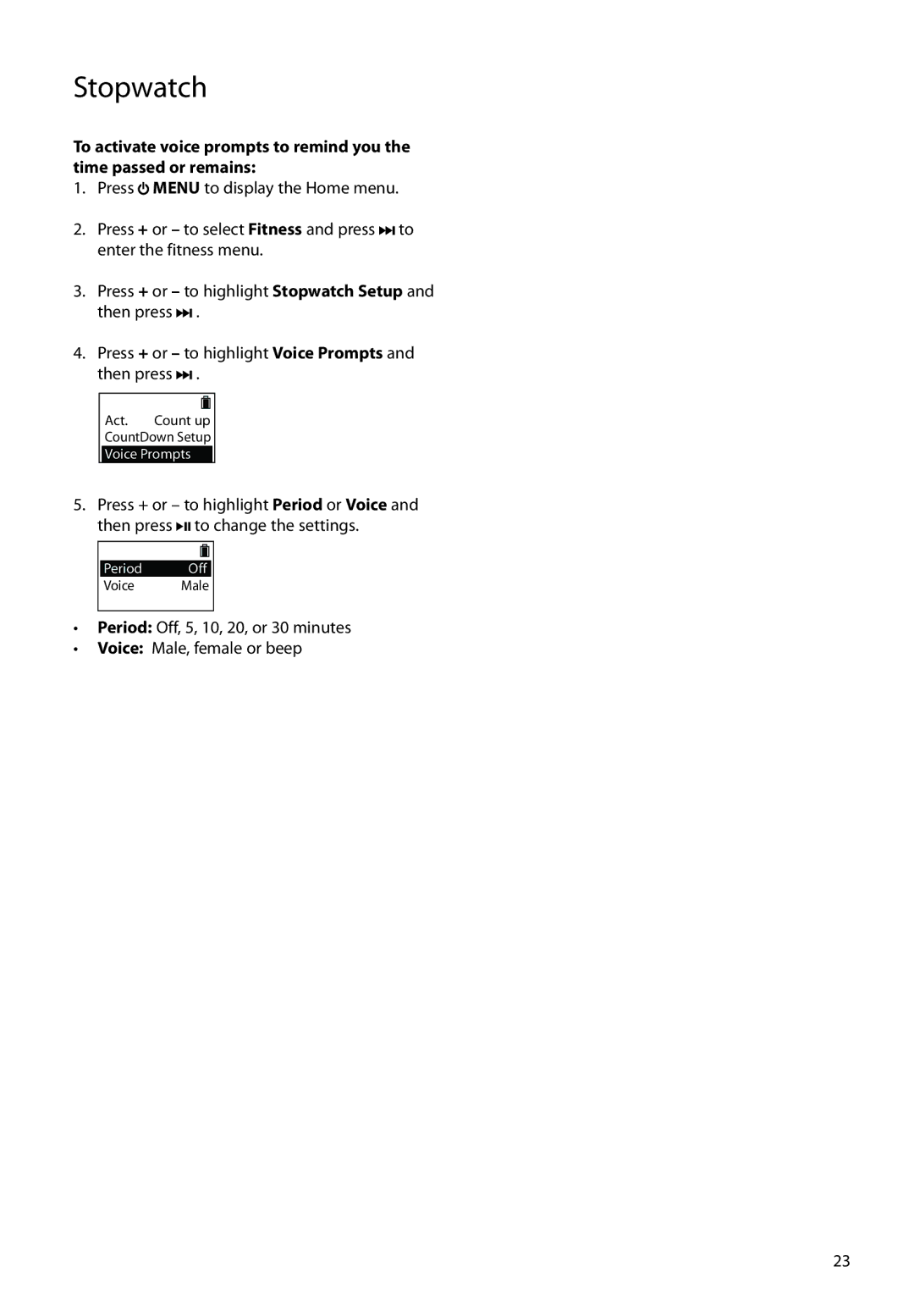 RCA SC2102, SC2104, S2104 user manual Voice Prompts 