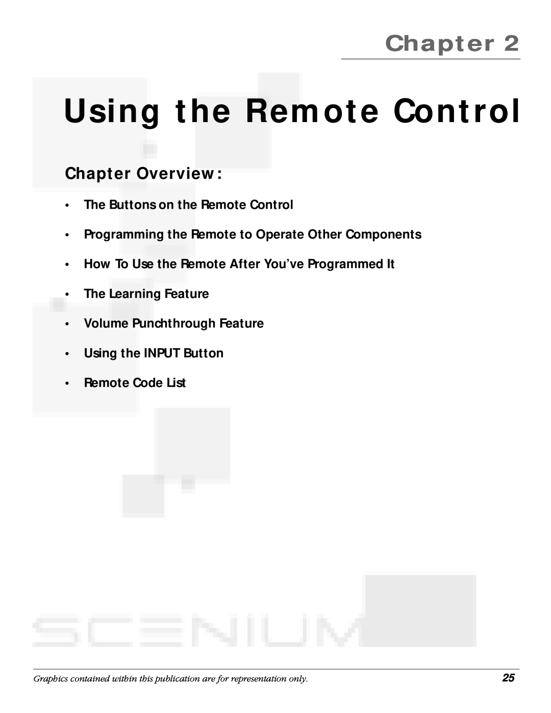 RCA scenium manual Using the Remote Control, The Buttons on the Remote Control, Chapter Overview 