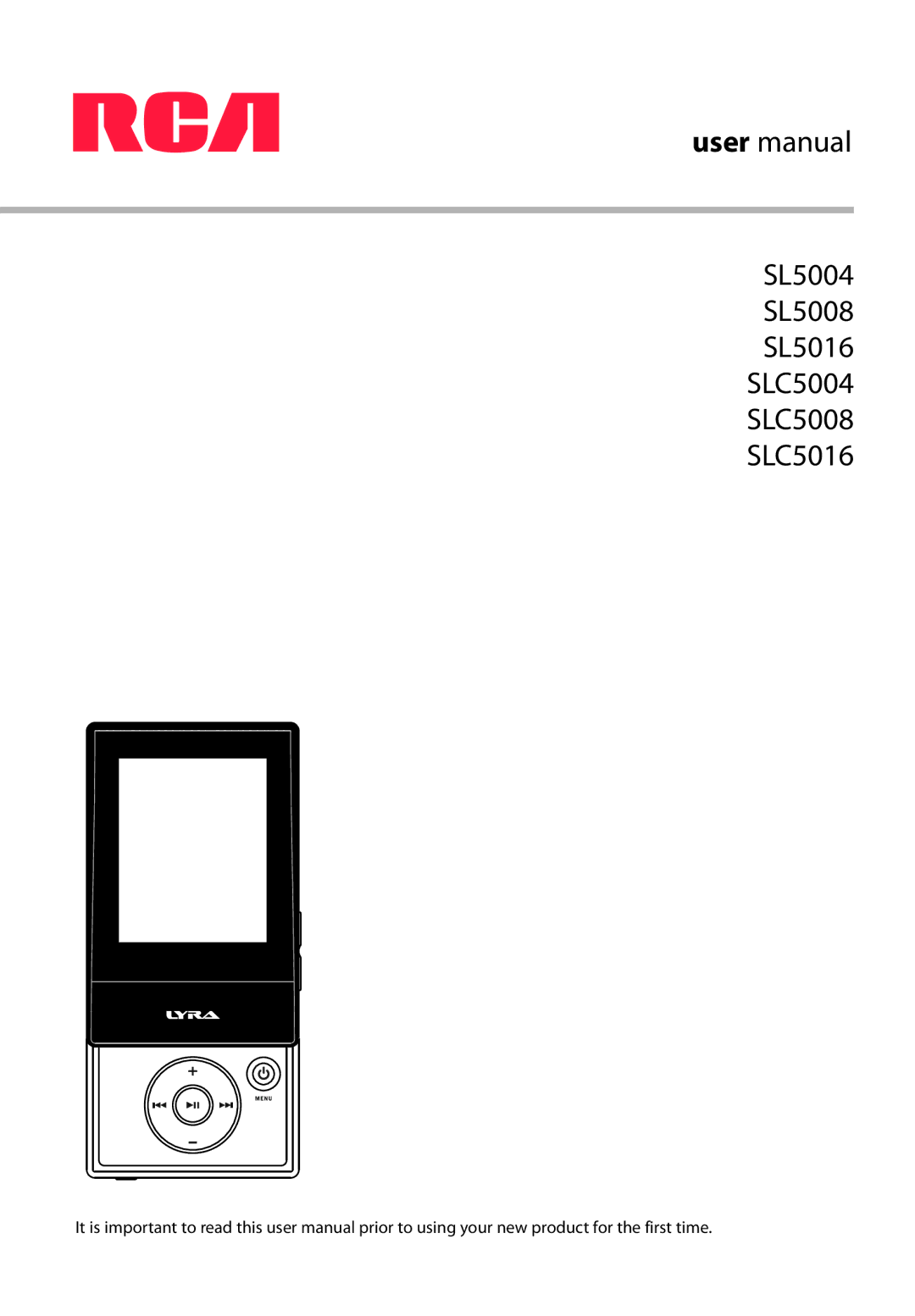 RCA user manual SL5004 SL5008 SL5016 SLC5004 SLC5008 SLC5016 