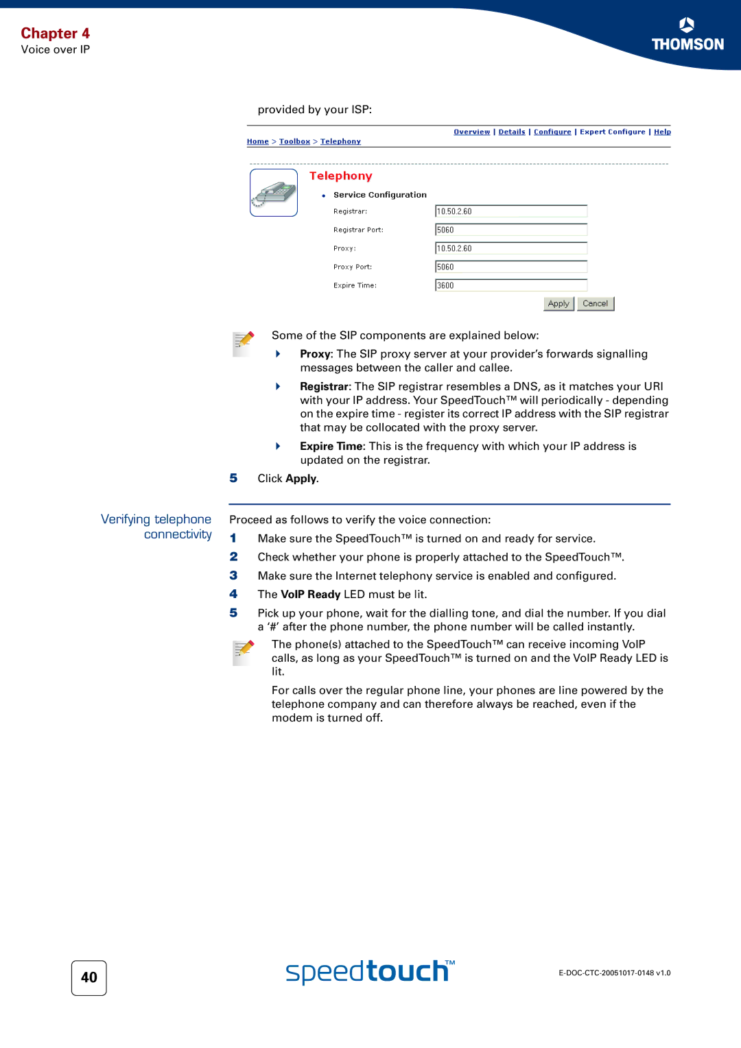 RCA SpeedTouchTM706 manual Verifying telephone connectivity 