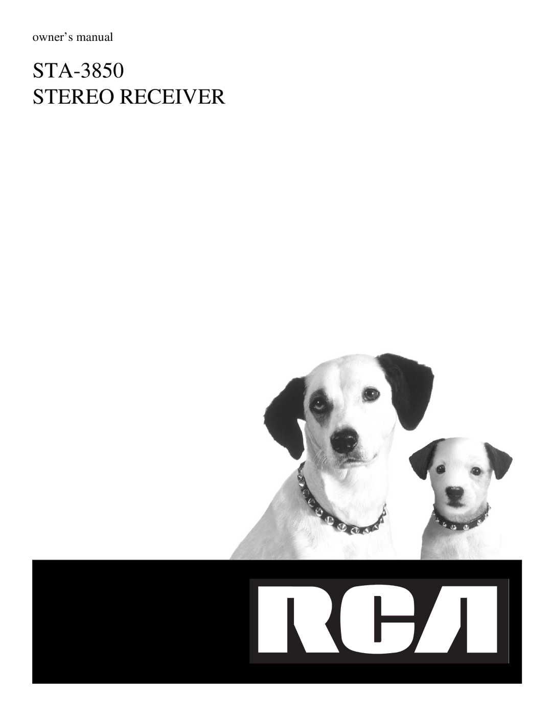 RCA STA-3850 owner manual Stereo Receiver 