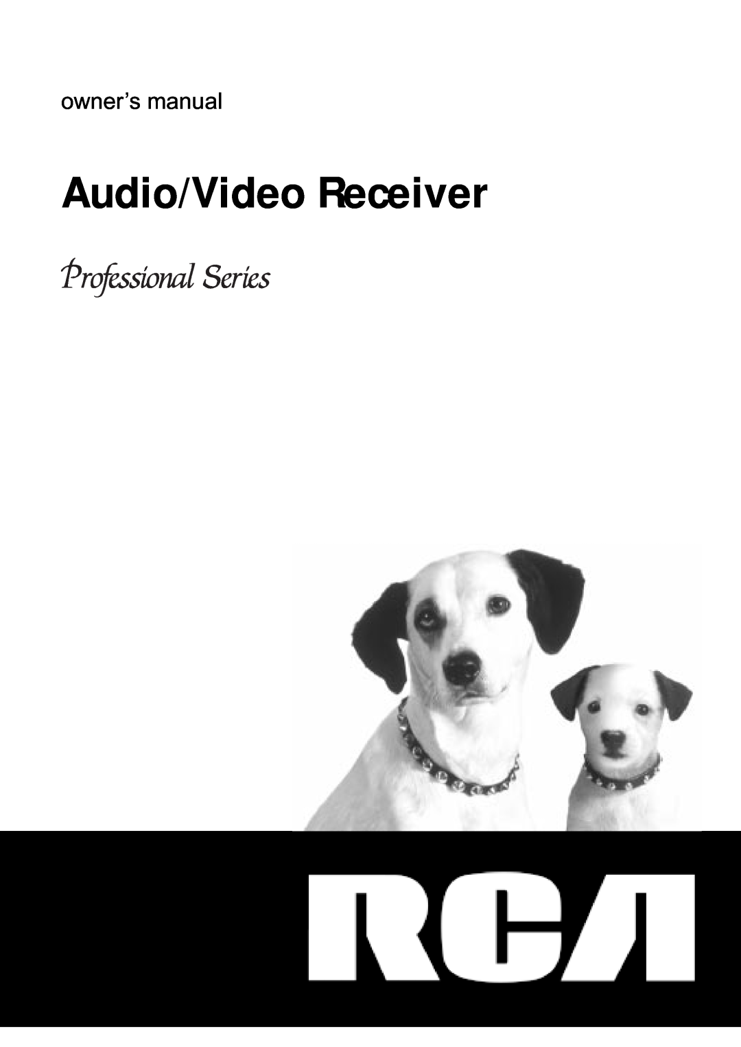 RCA STAV3860 owner manual Audio/Video Receiver, owner’s manual 