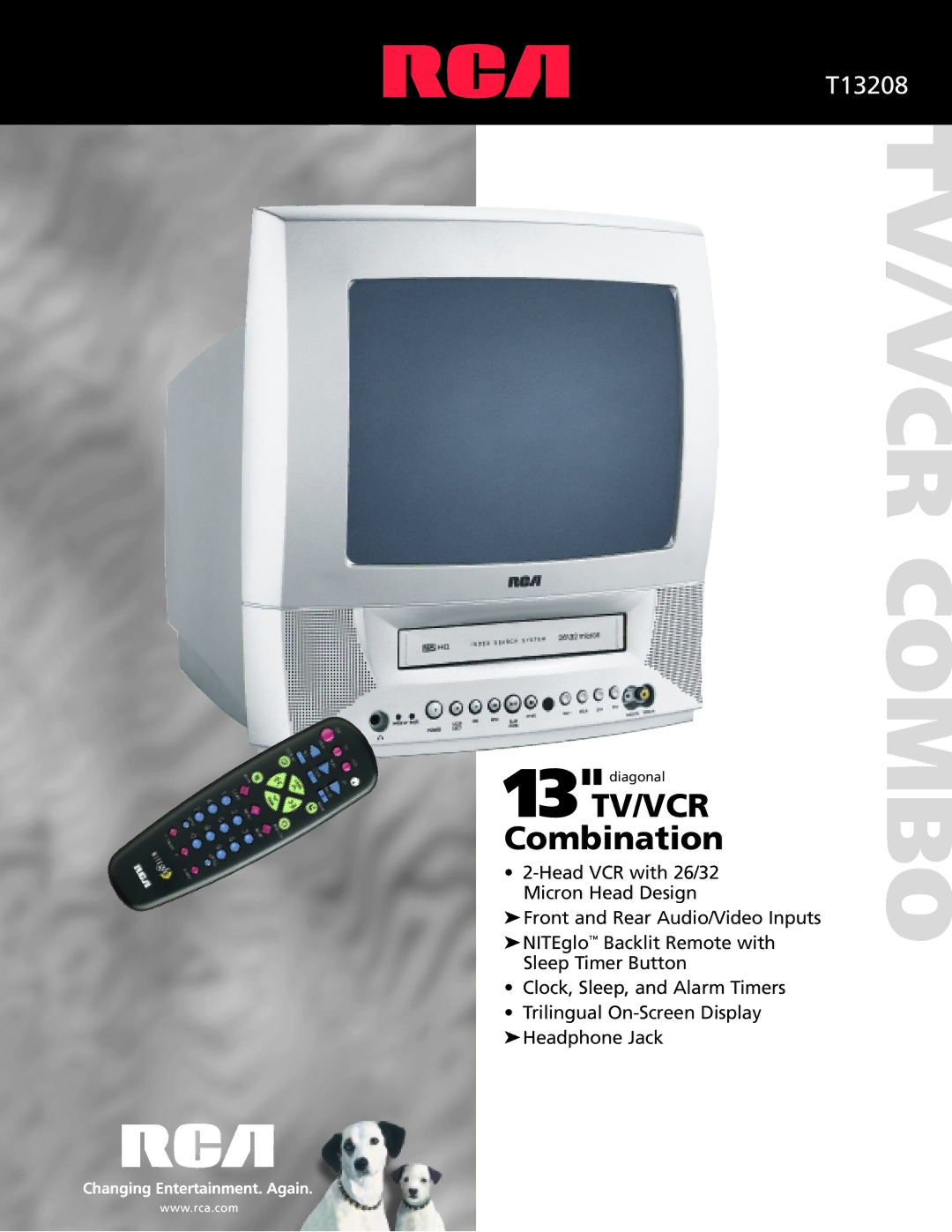 RCA T13208 manual TV/VCR Combo 