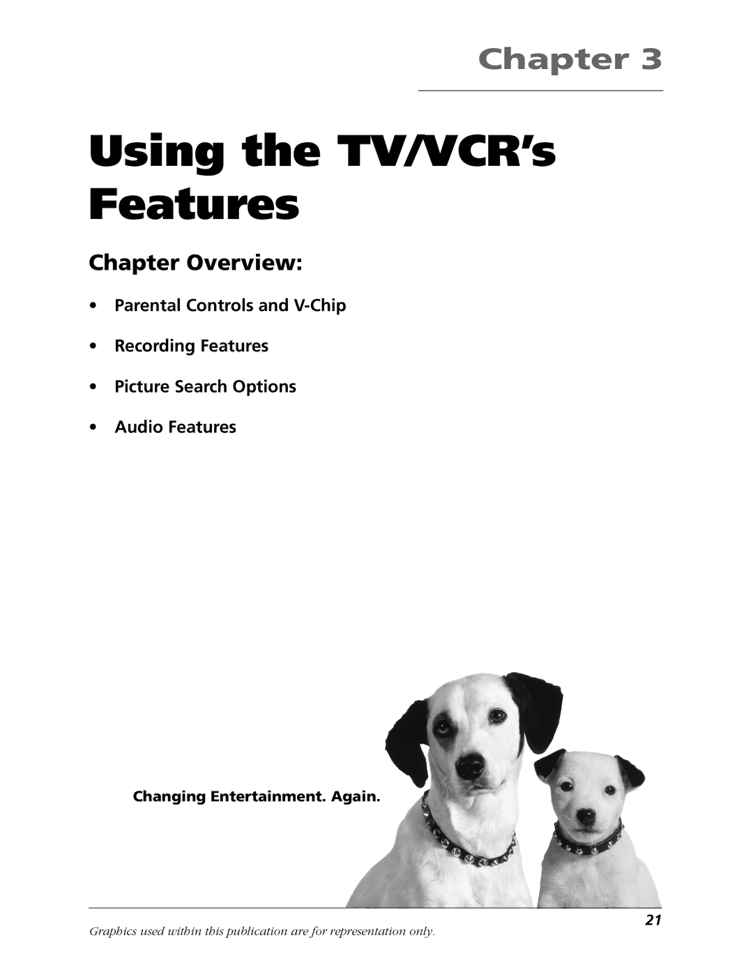 RCA T20TF668 manual Using the TV/VCR’s Features 