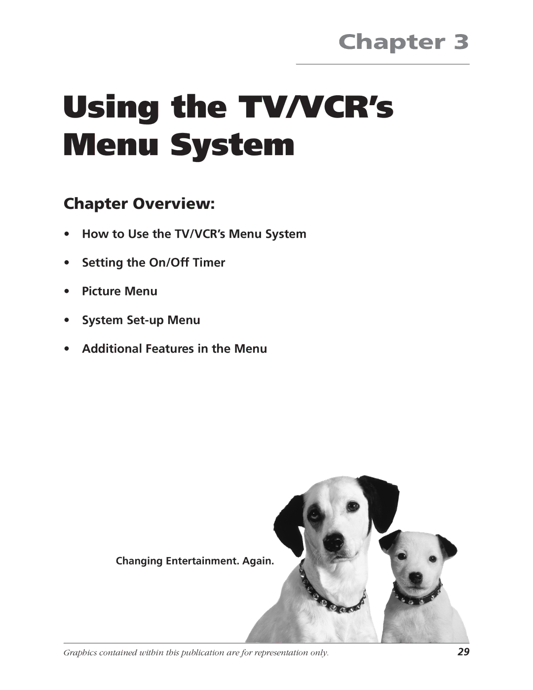 RCA T25208 manual Using the TV/VCR’s Menu System 