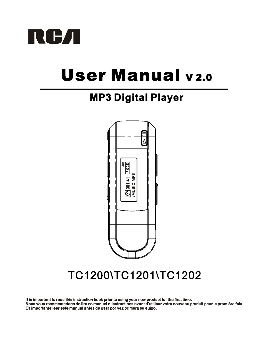 RCA TC1202, TC1201, TC1200 manual 