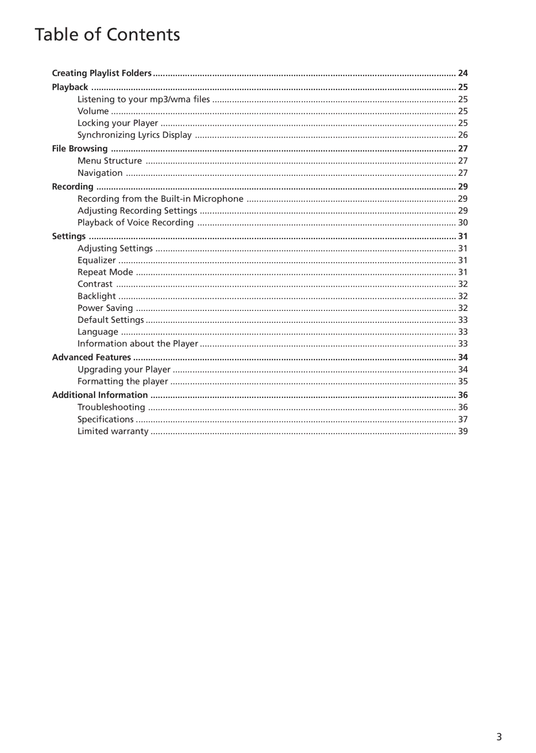 RCA TC1402, TC1401 user manual Listening to your mp3/wma files 