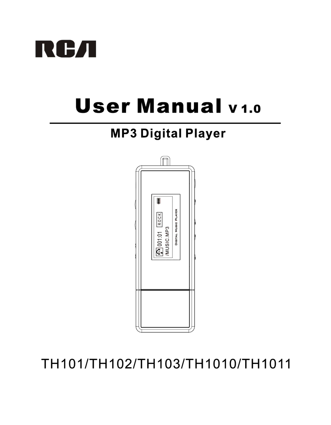 RCA TH102, TH1010, TH1011, TH103 manual 