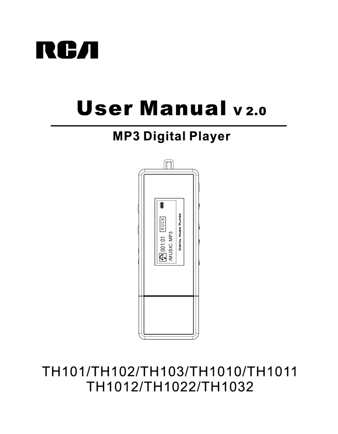 RCA TH1032, TH1012, TH1022 manual MUSIC.MP3 