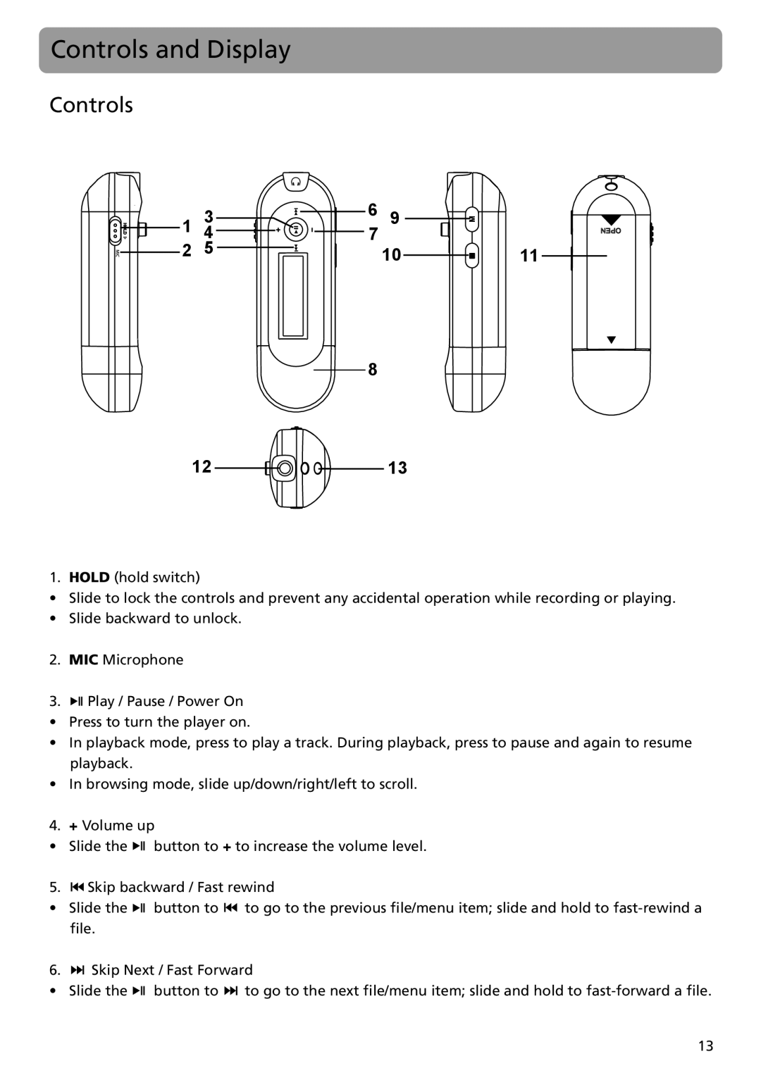 RCA TH1401 user manual Controls and Display 