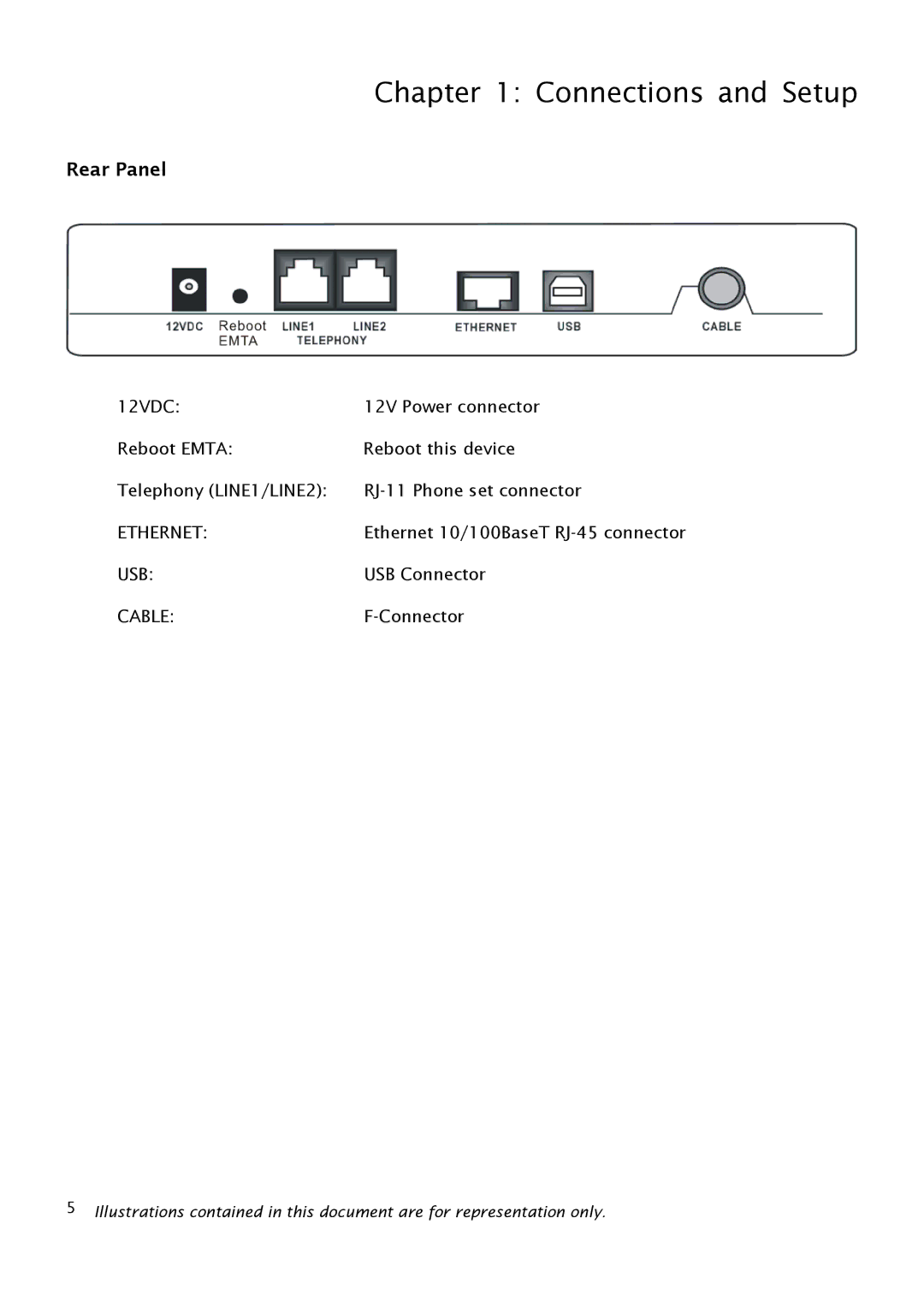 RCA THG540 user manual Rear Panel 