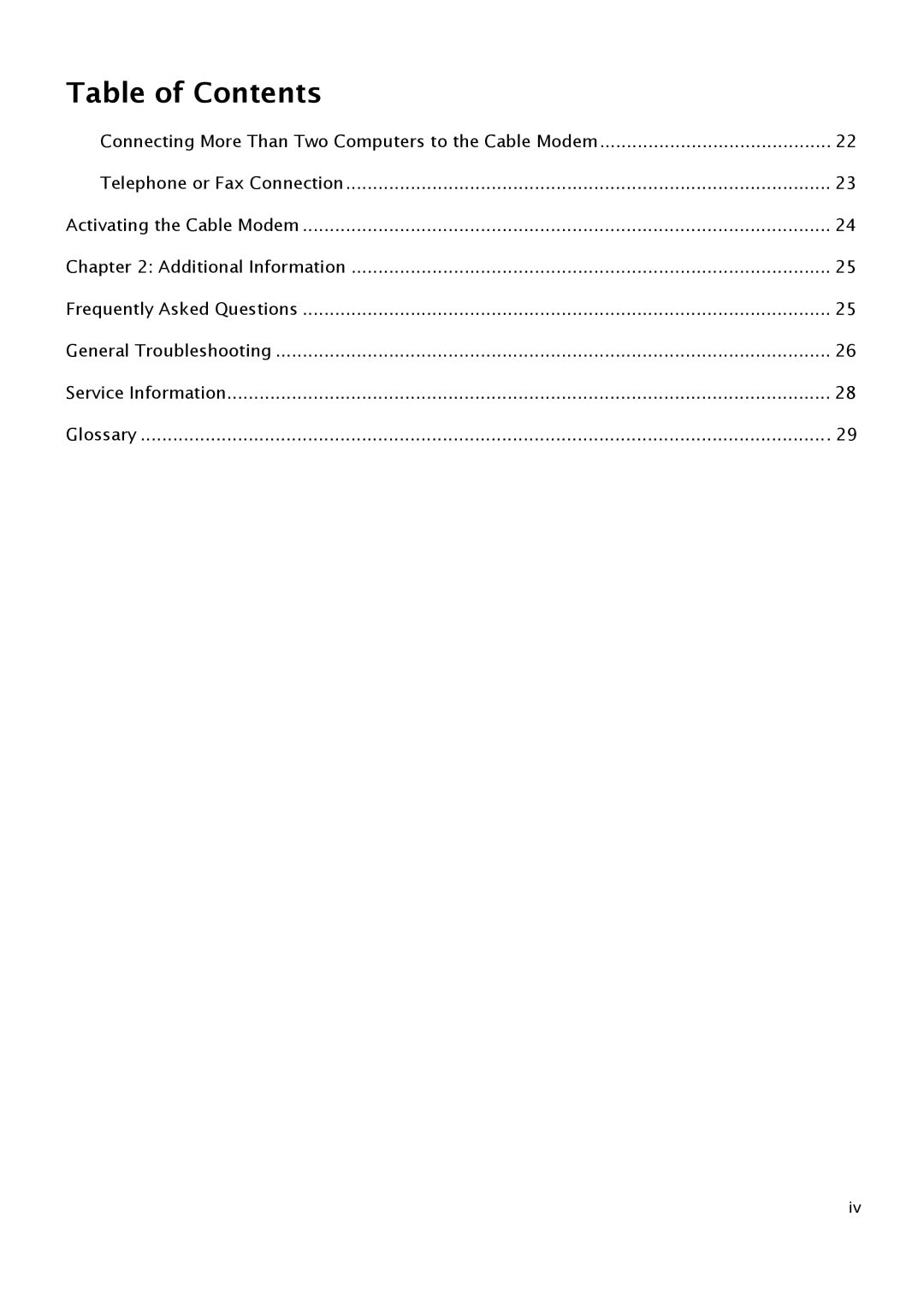 RCA THG540 user manual Table of Contents 