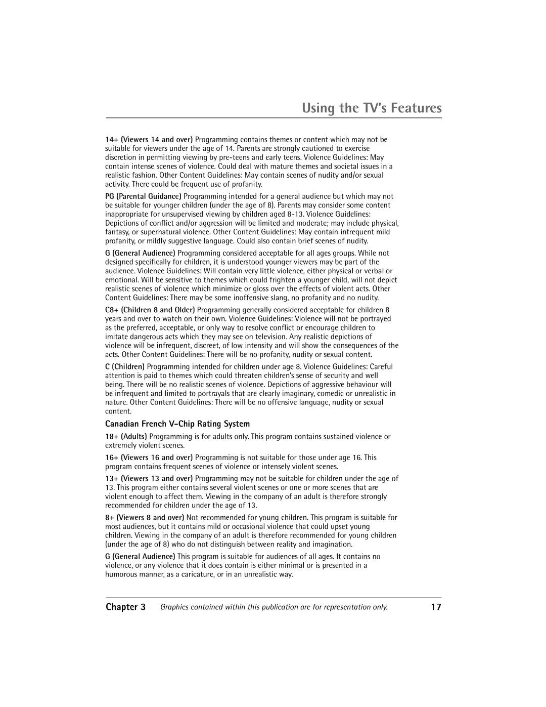 RCA Thomson manual Canadian French V-Chip Rating System 