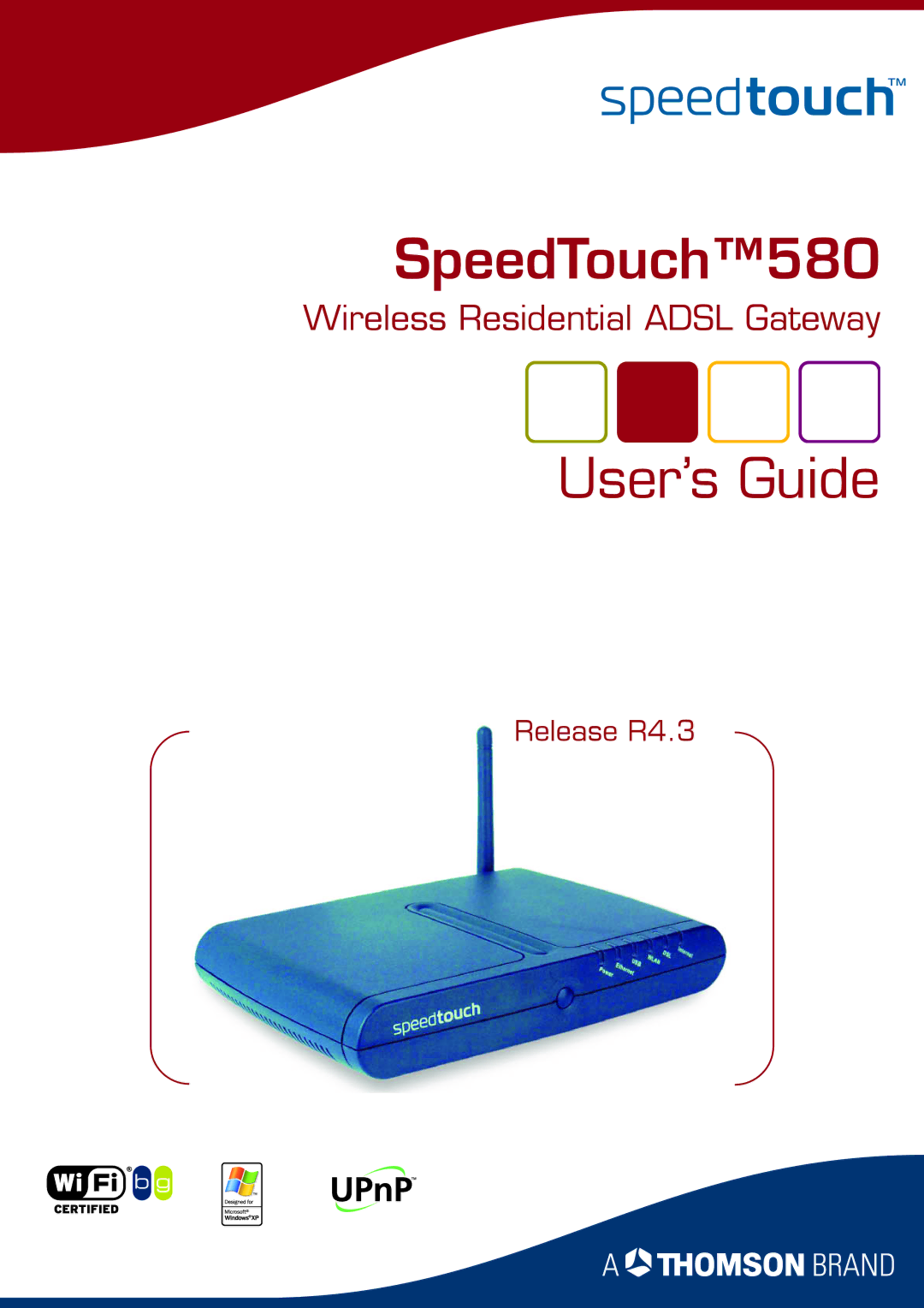 RCA TM580 manual SpeedTouch580 