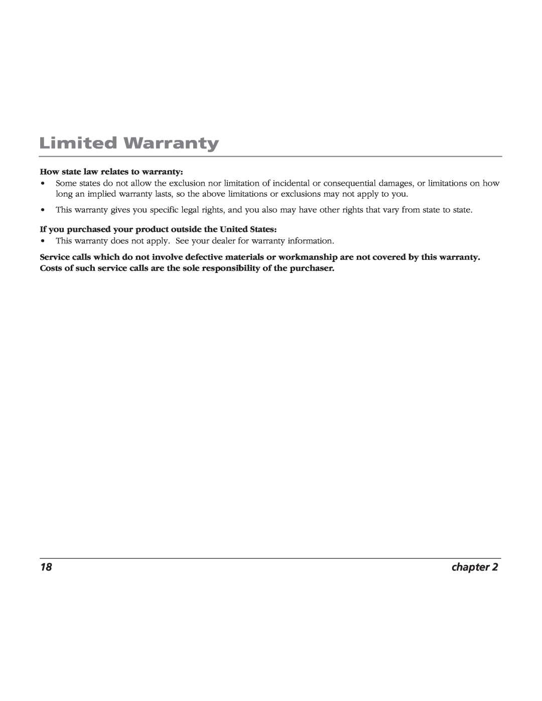 RCA TV/Radio/CD Player user manual Limited Warranty, chapter 