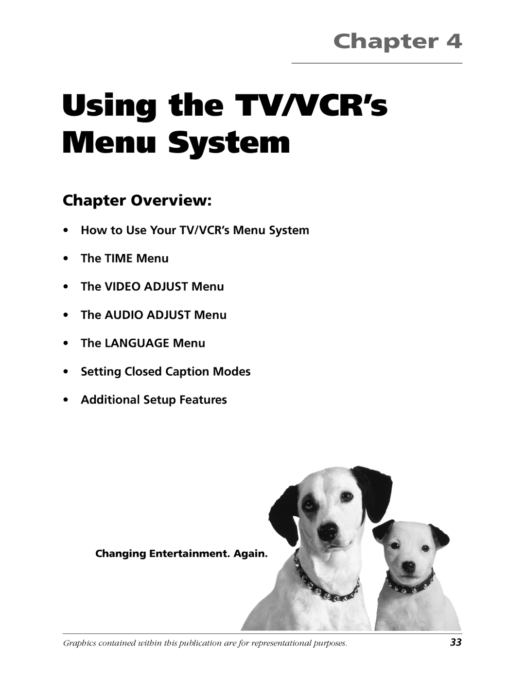 RCA manual Using the TV/VCR’s Menu System 