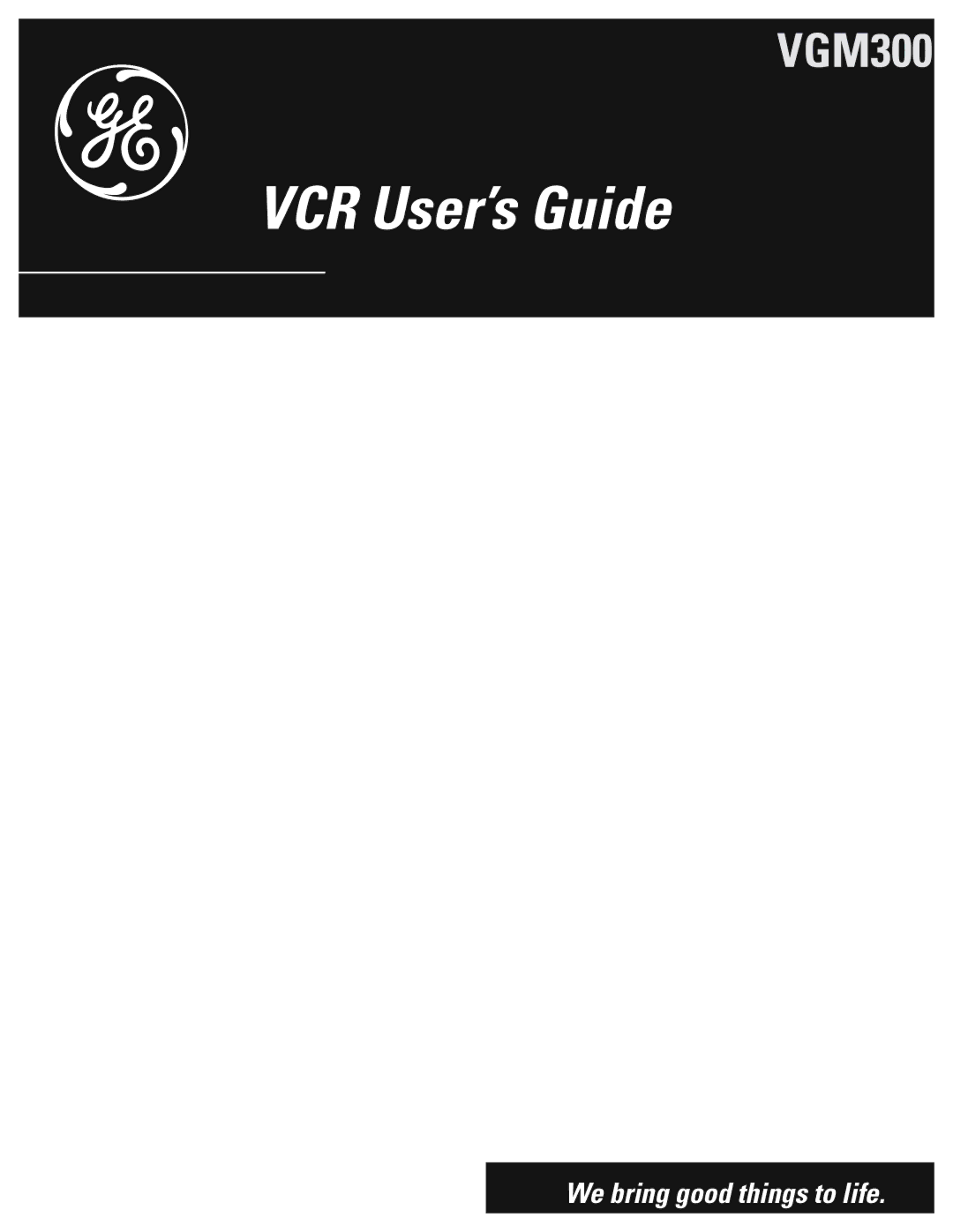 RCA VGM300 manual VCR User’s Guide 