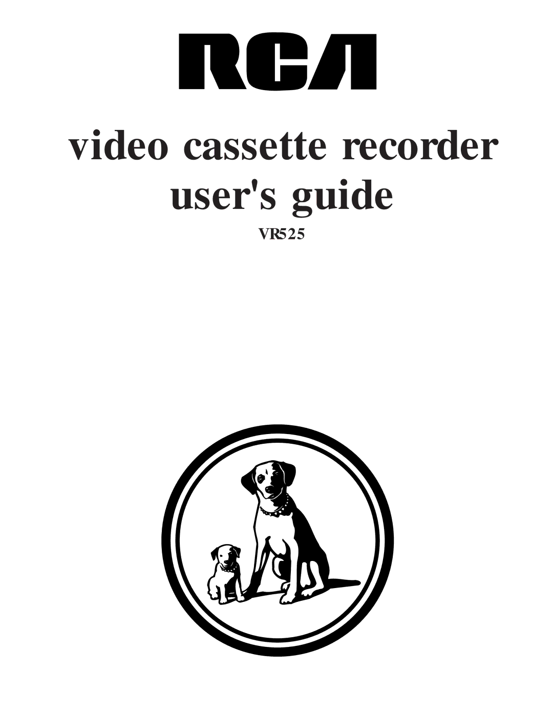 RCA VR525 manual Video cassette recorder Users guide 