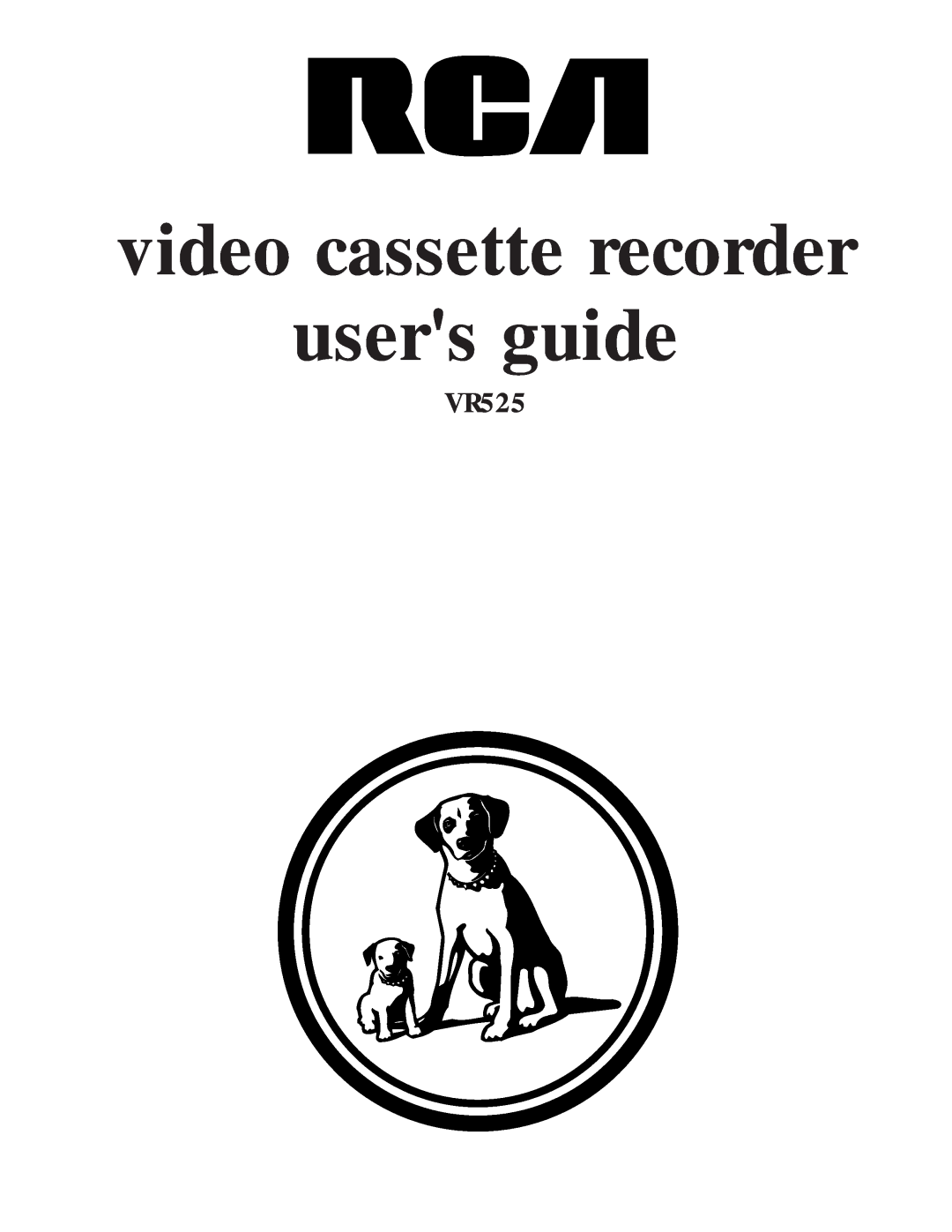 RCA VR525 manual video cassette recorder users guide 