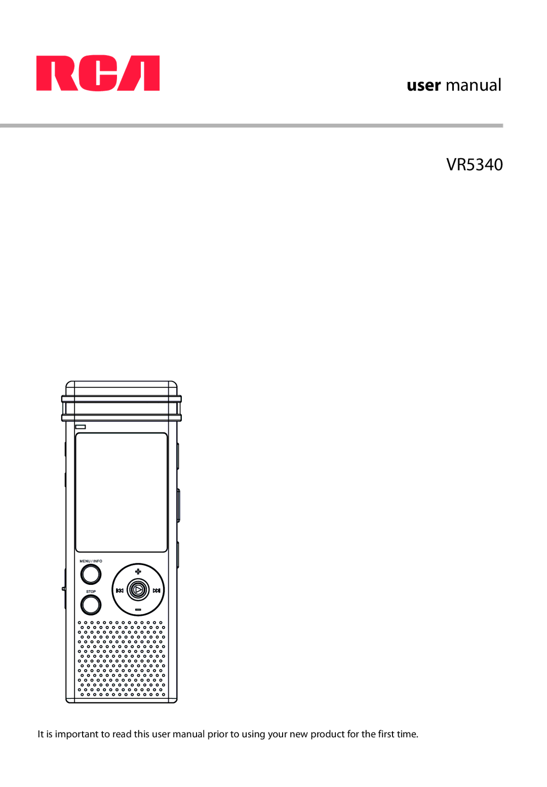 RCA VR5340 user manual 