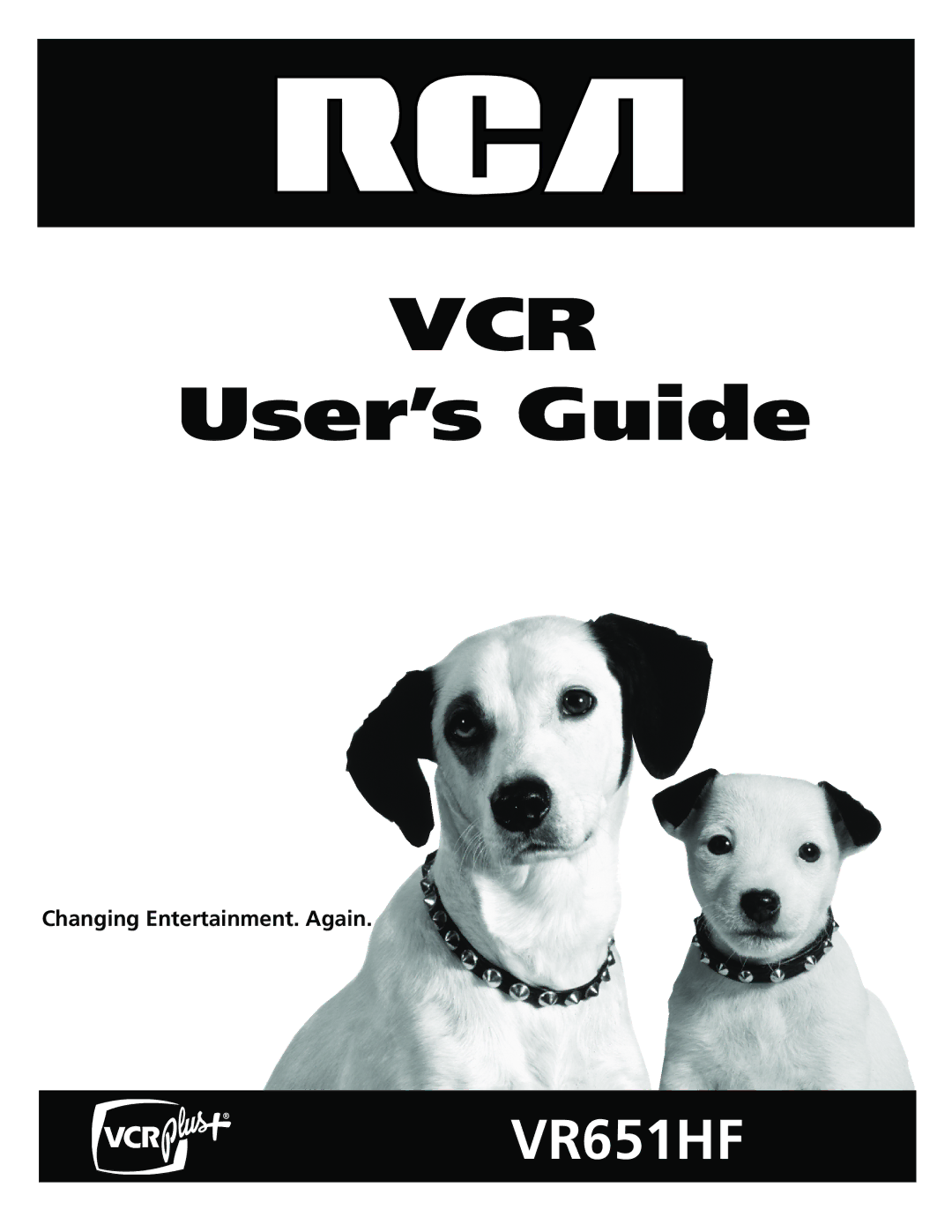 RCA VR651HF manual Vcr, Changing Entertainment. Again 