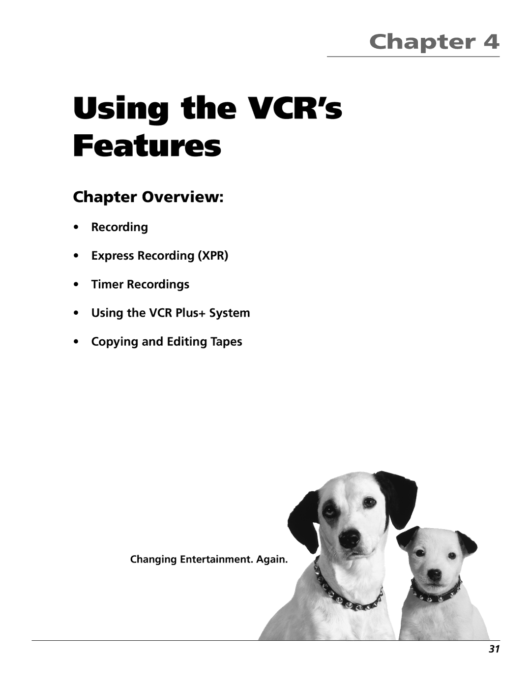 RCA VR651HF manual Using the VCR’s Features 