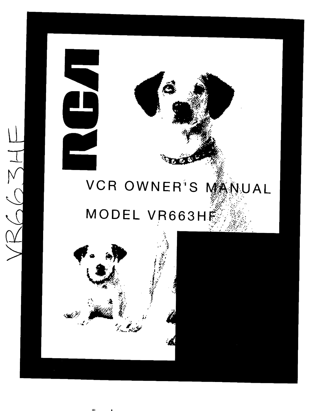 RCA VR663HF manual Vcr Owner’S 