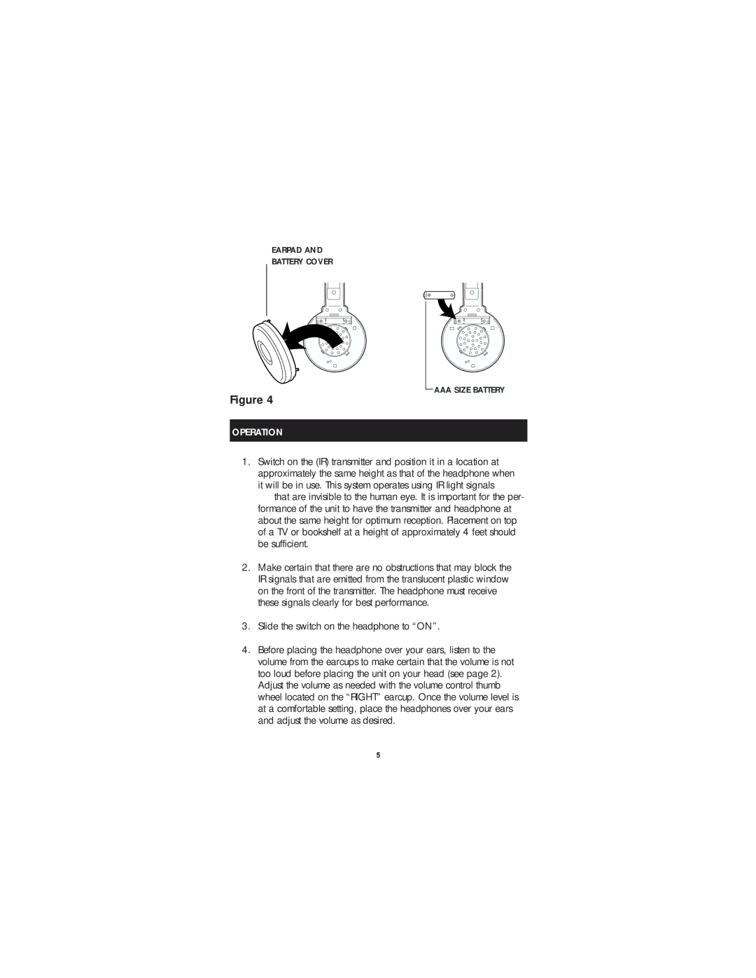 RCA WHR120RS warranty Operation 