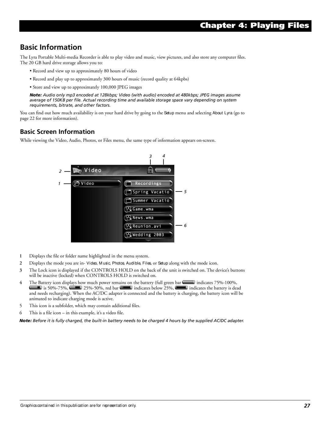 RCA X3000 manual Basic Information, Basic Screen Information 