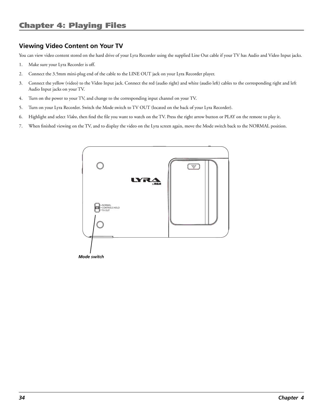 RCA X3030 manual Viewing Video Content on Your TV 