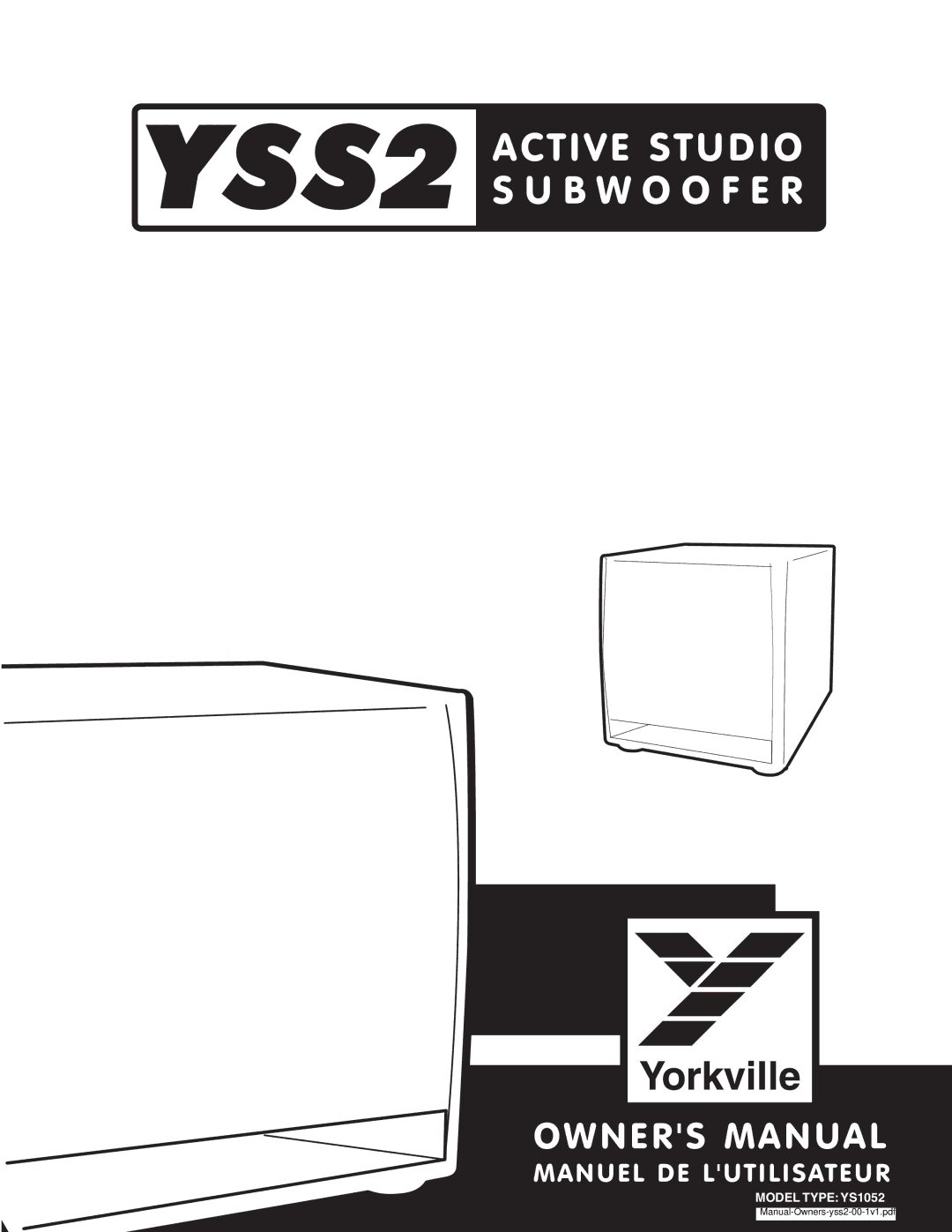 RCA YS1052 owner manual YSS2 Active Studio S U B W O O F E R 