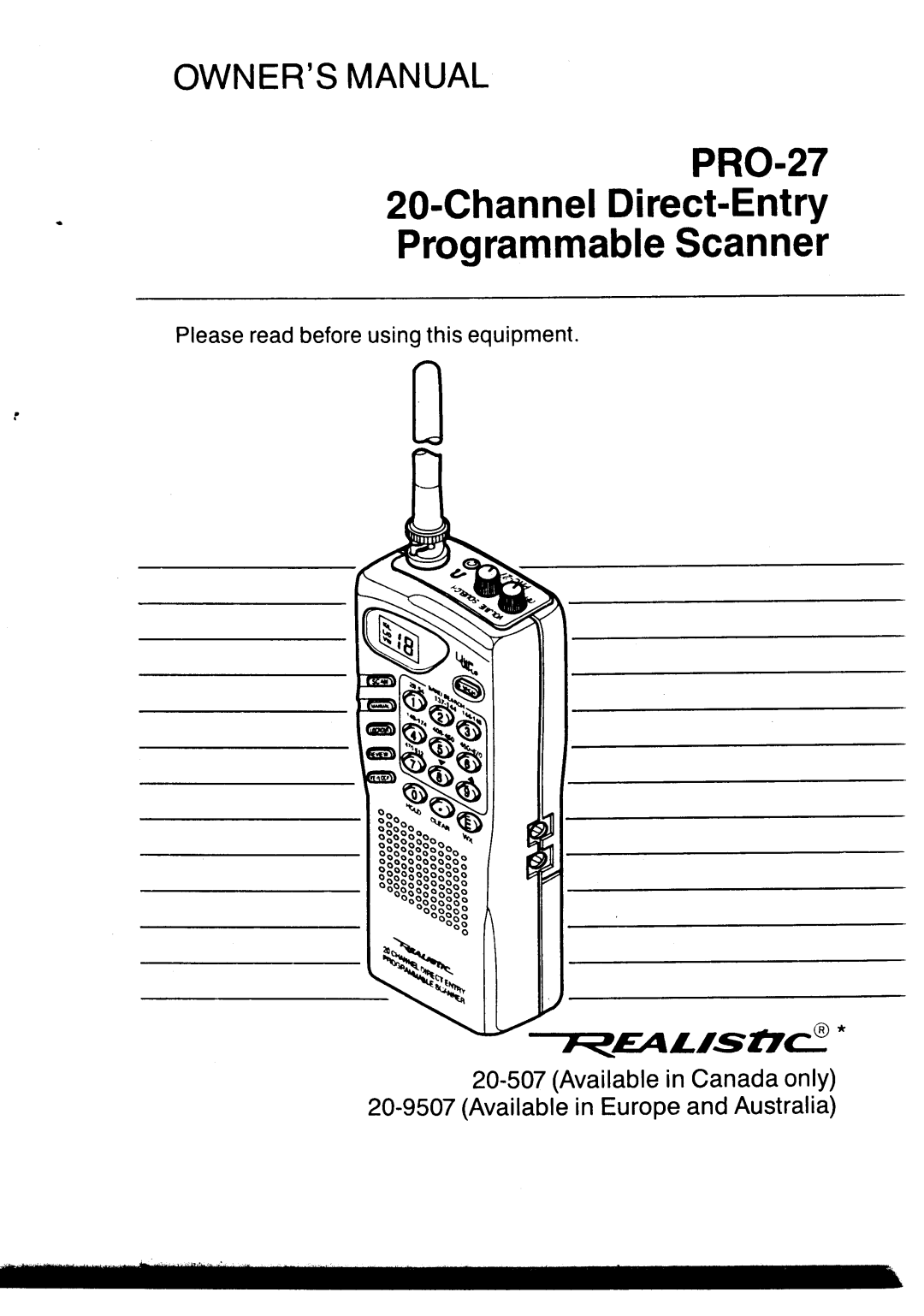 Realistic 20-507 manual 