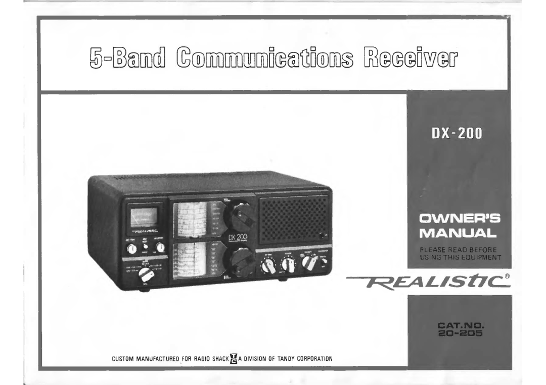 Realistic DX-200 manual 